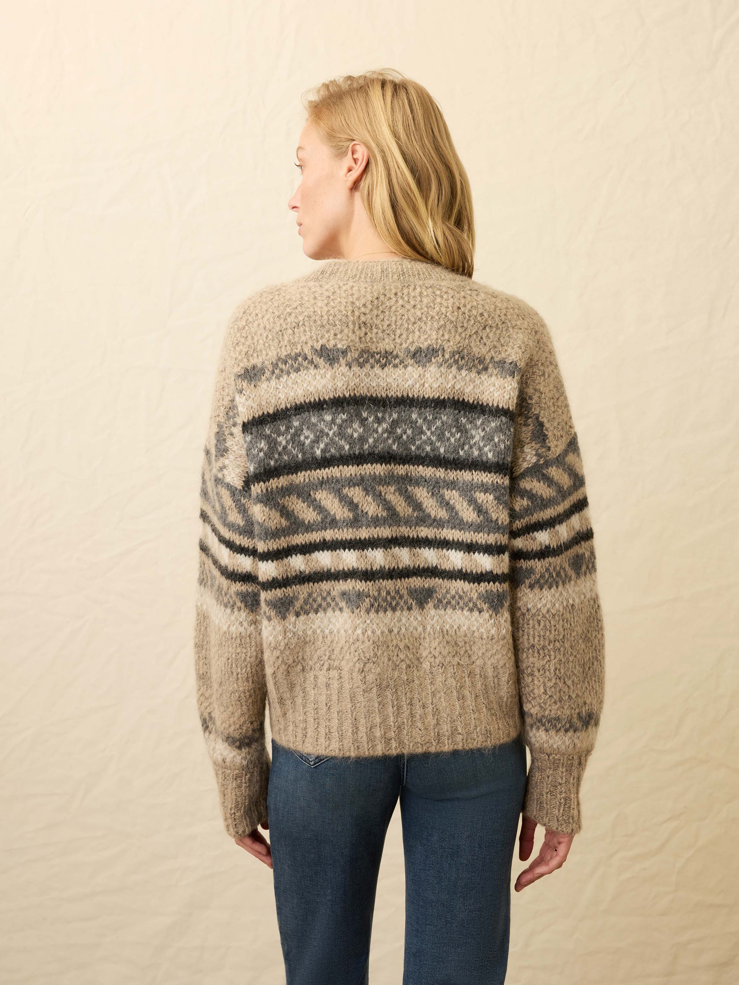 Snow Ridge Fairisle Cardigan - Cabin Heather - Image 4