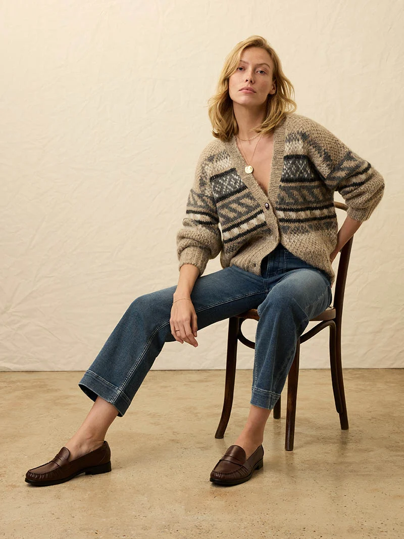 Snow Ridge Fairisle Cardigan - Cabin Heather - Image 5