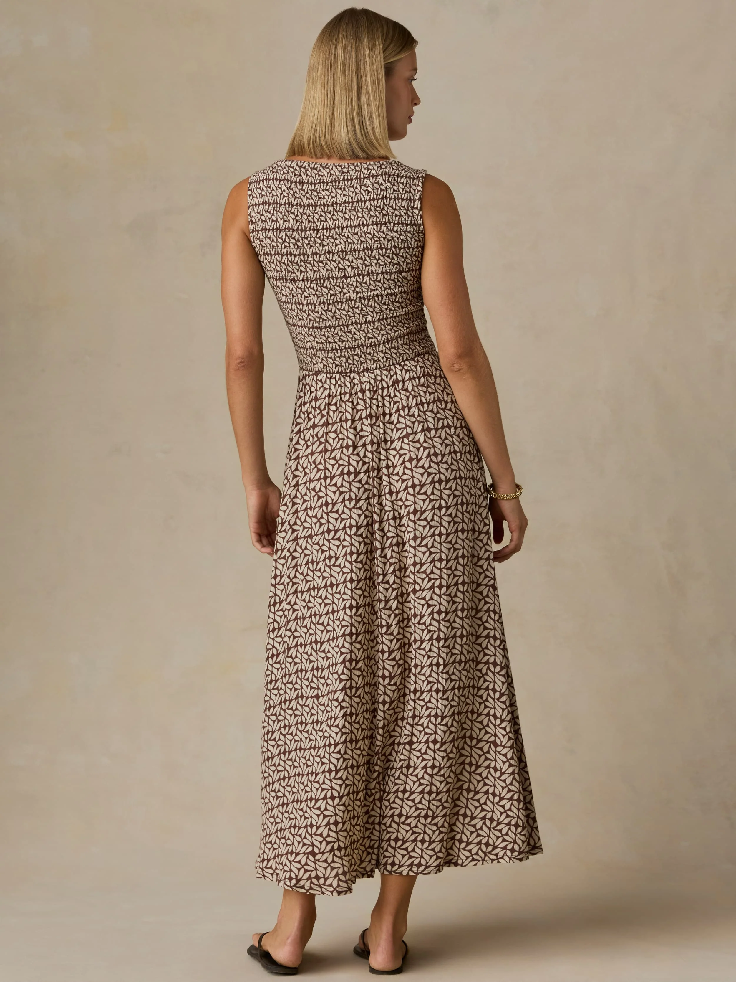 Sophia Smocked Dress - Chocolate Petal - Image 3