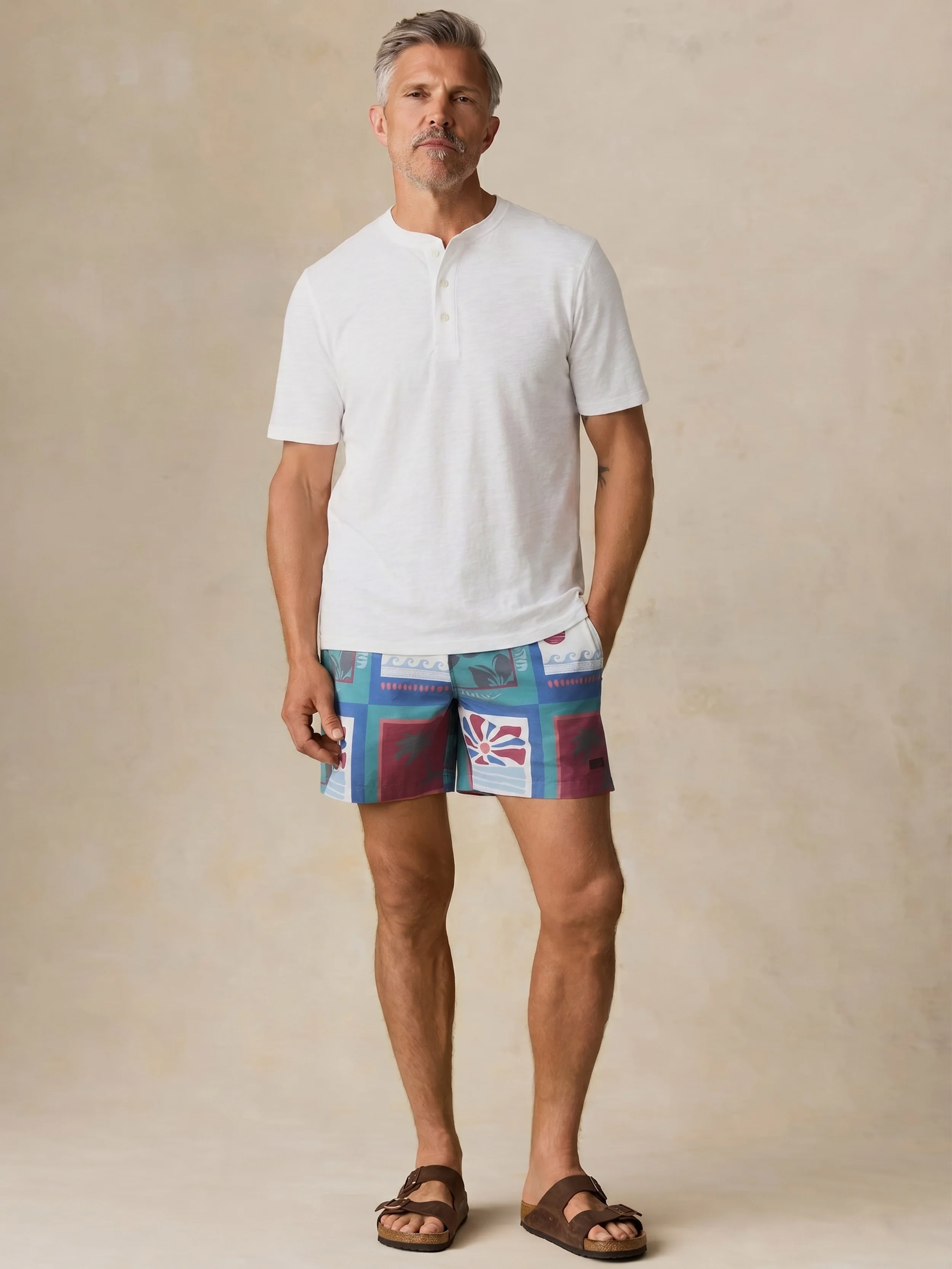 Short-Sleeve Breeze Henley - White - Image 6