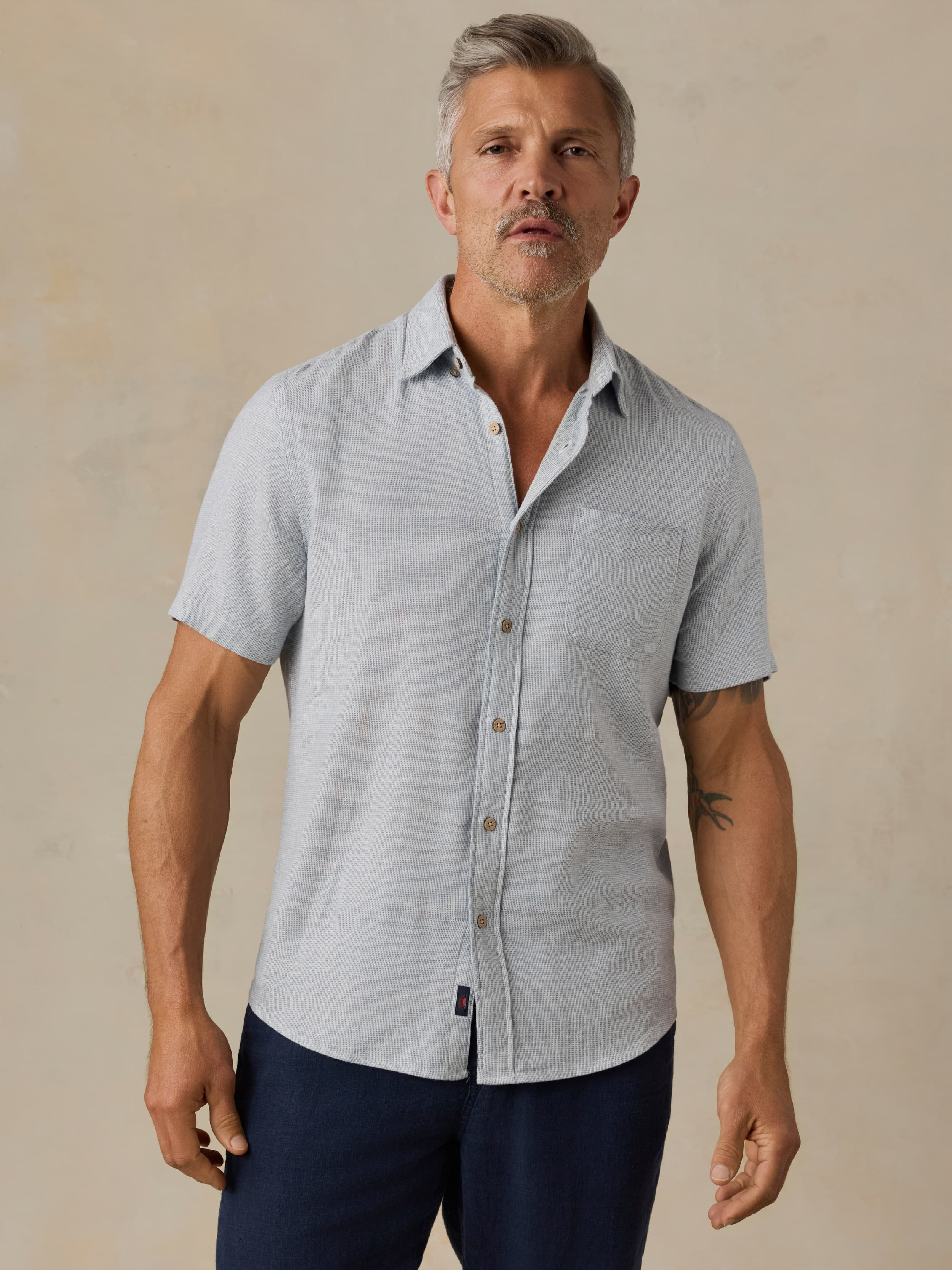 Short-Sleeve Breeze Shirt - Blue Streams - Image 2