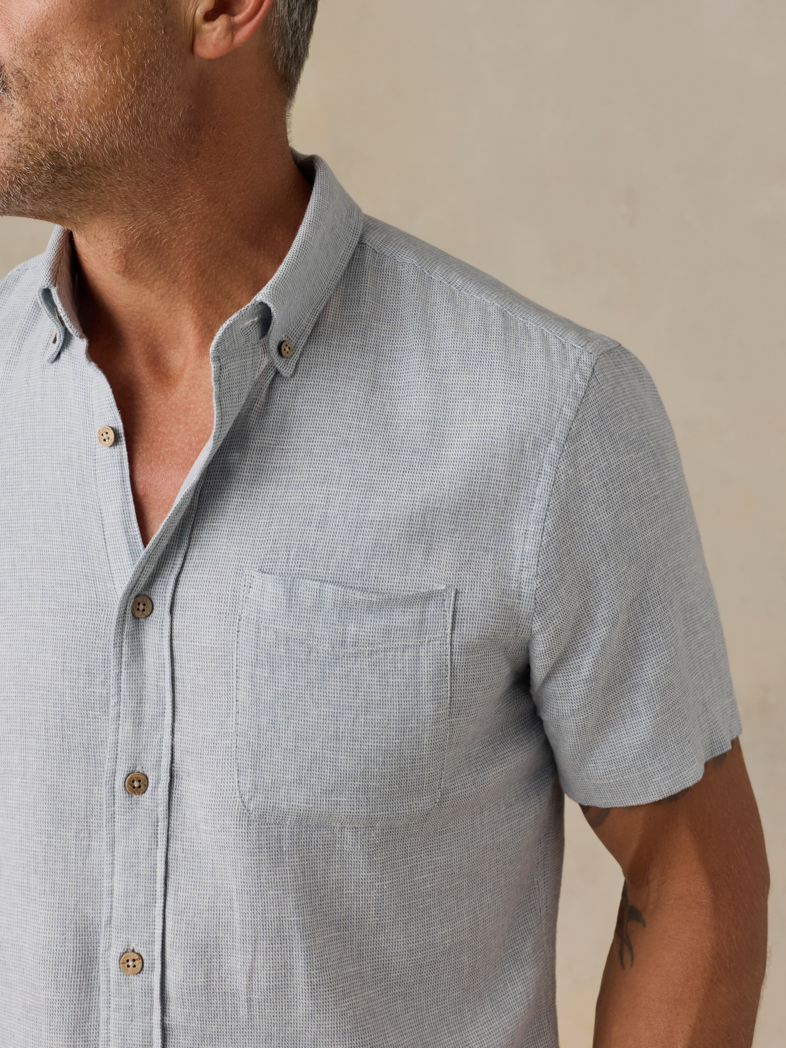 Short-Sleeve Breeze Shirt - Blue Streams - Image 3