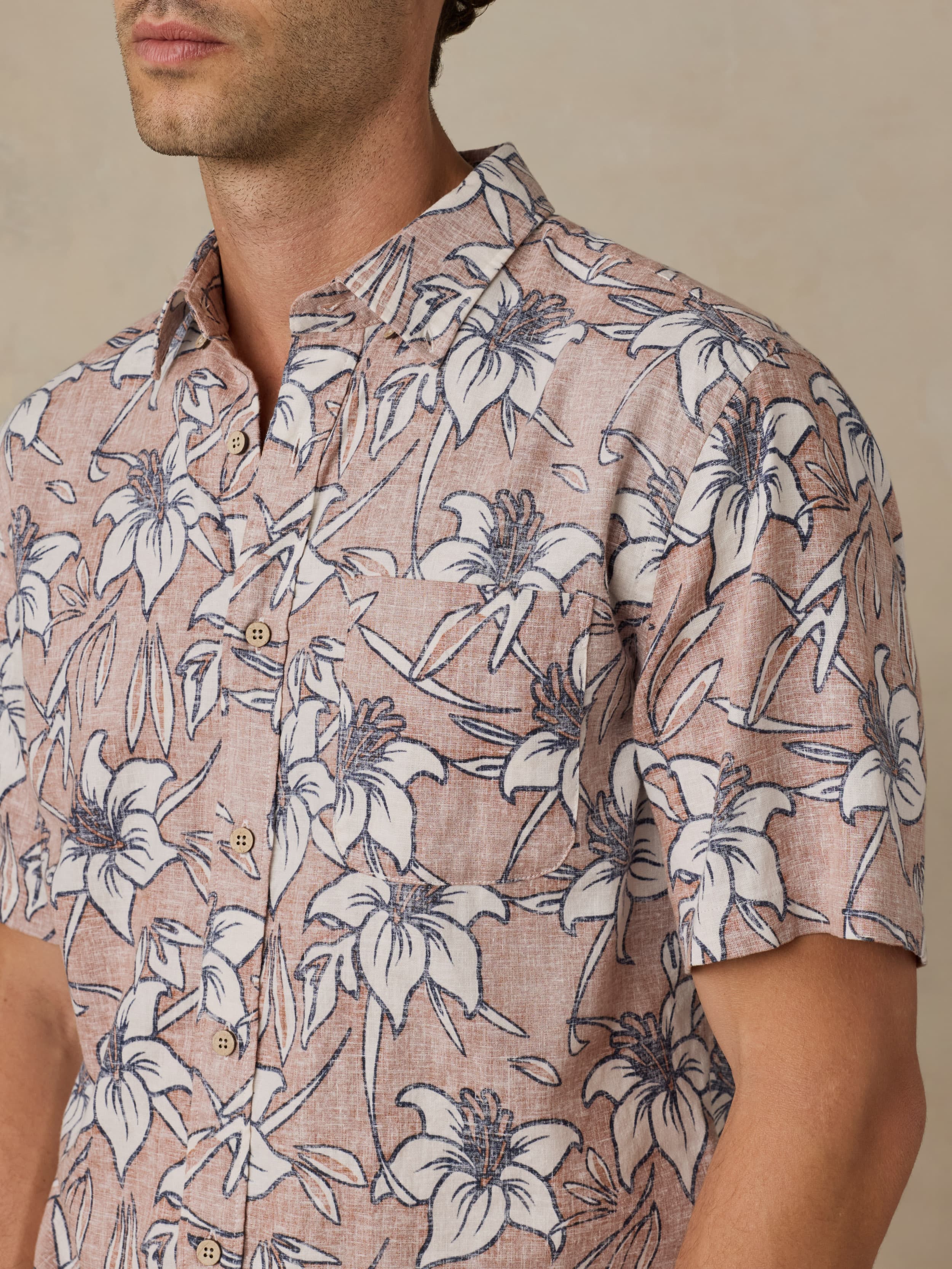 Short-Sleeve Breeze Shirt - Cloud Rust Lotus - Image 3