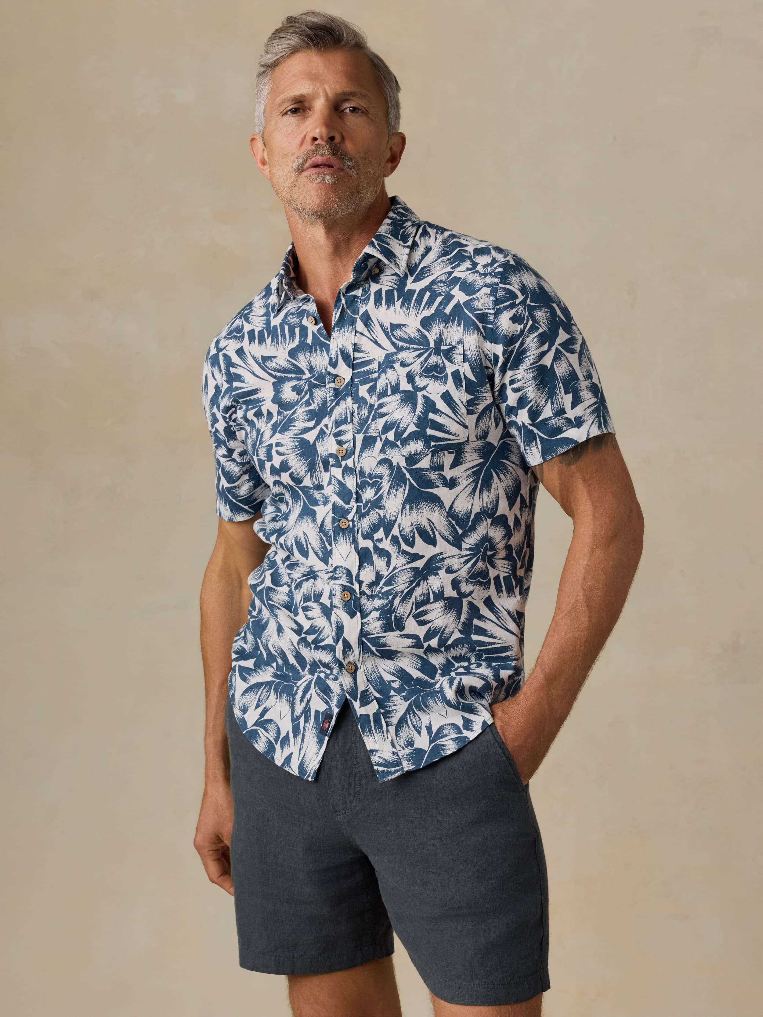 Short-Sleeve Breeze Shirt - Dark Sky Tropical - Image 2