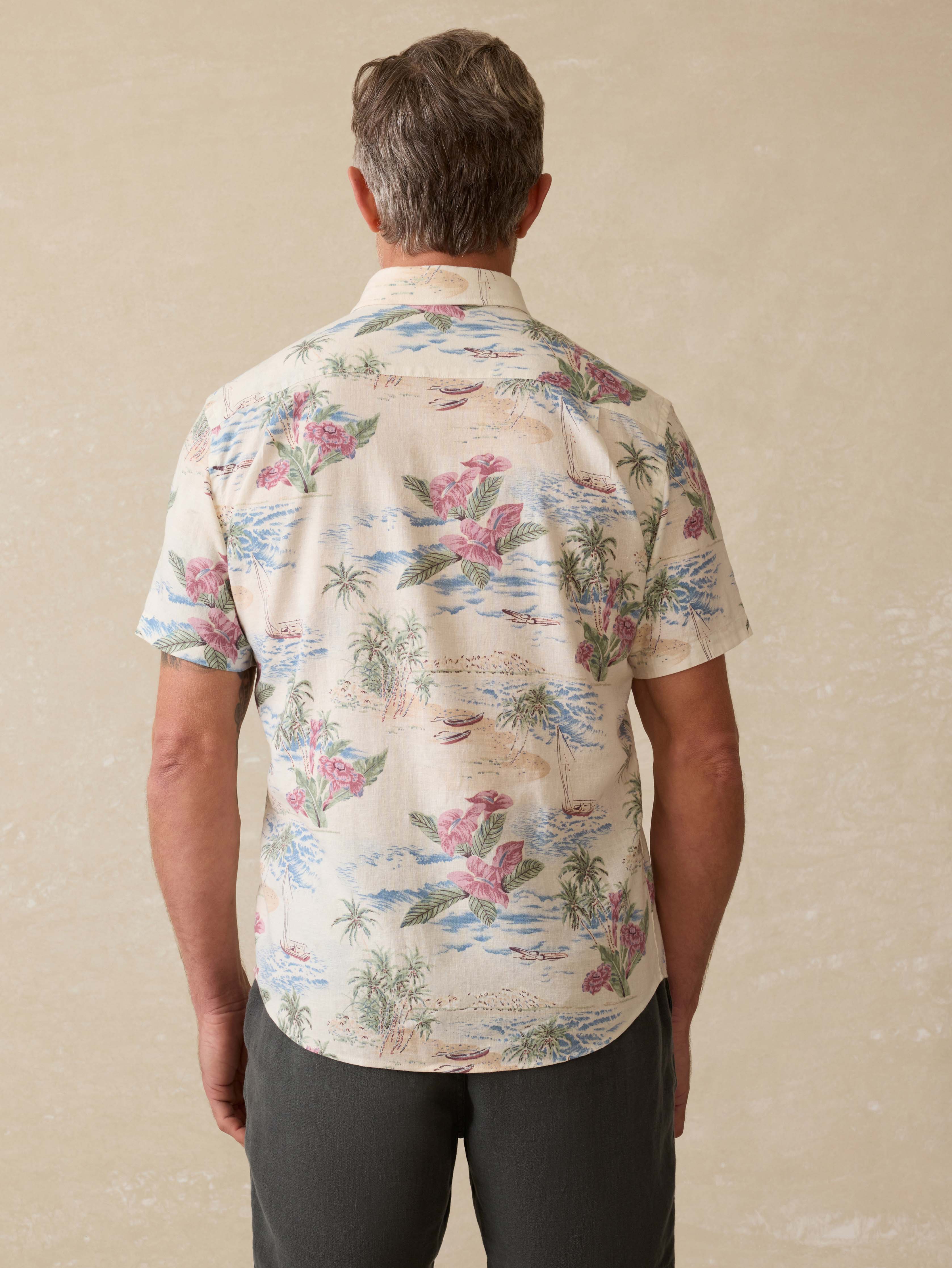 Short-Sleeve Breeze Shirt (Tall) - Molokai Scenic Tropical - Image 5