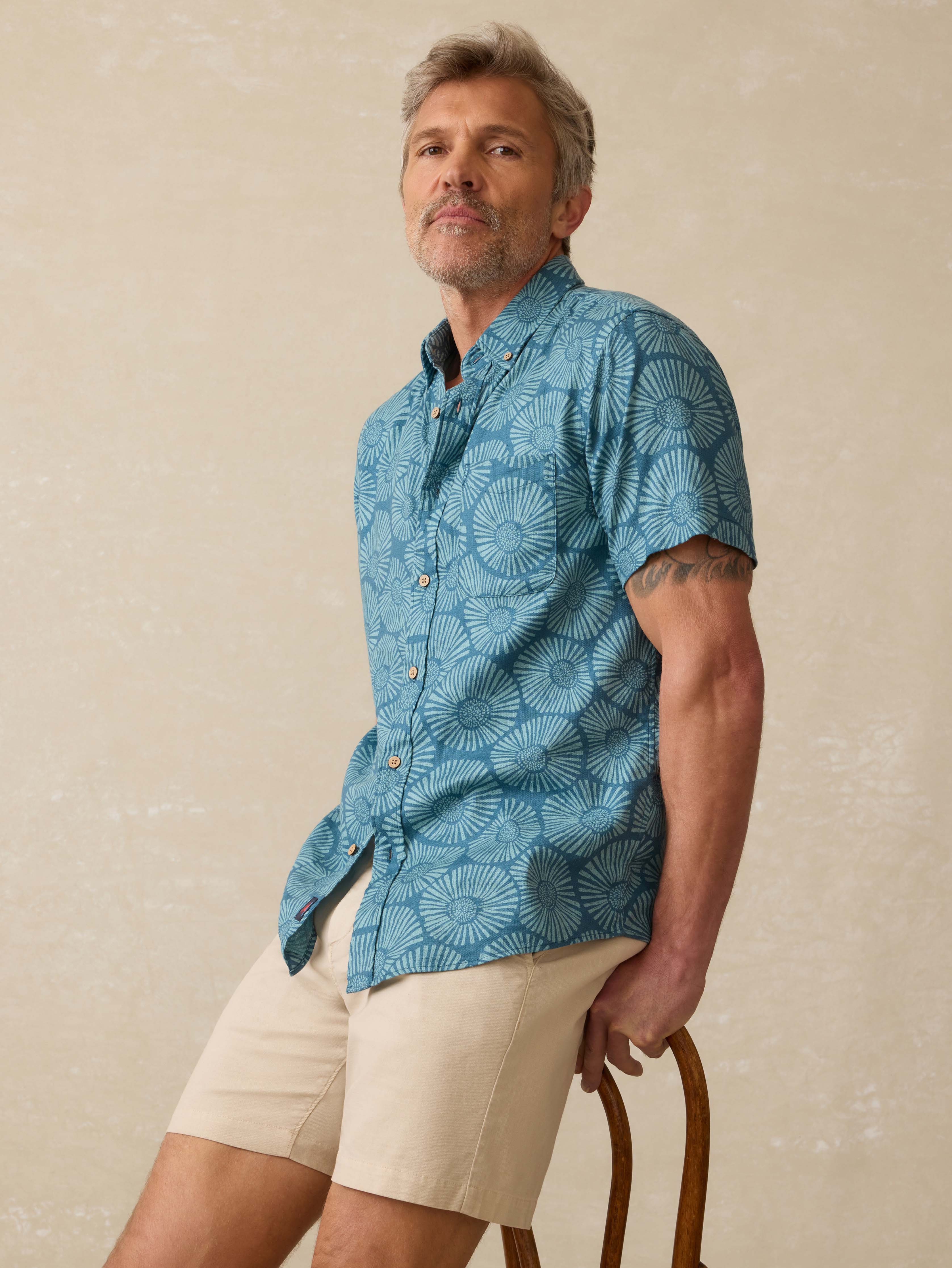 Short-Sleeve Breeze Shirt - Stormy Sea Floral - Image 5