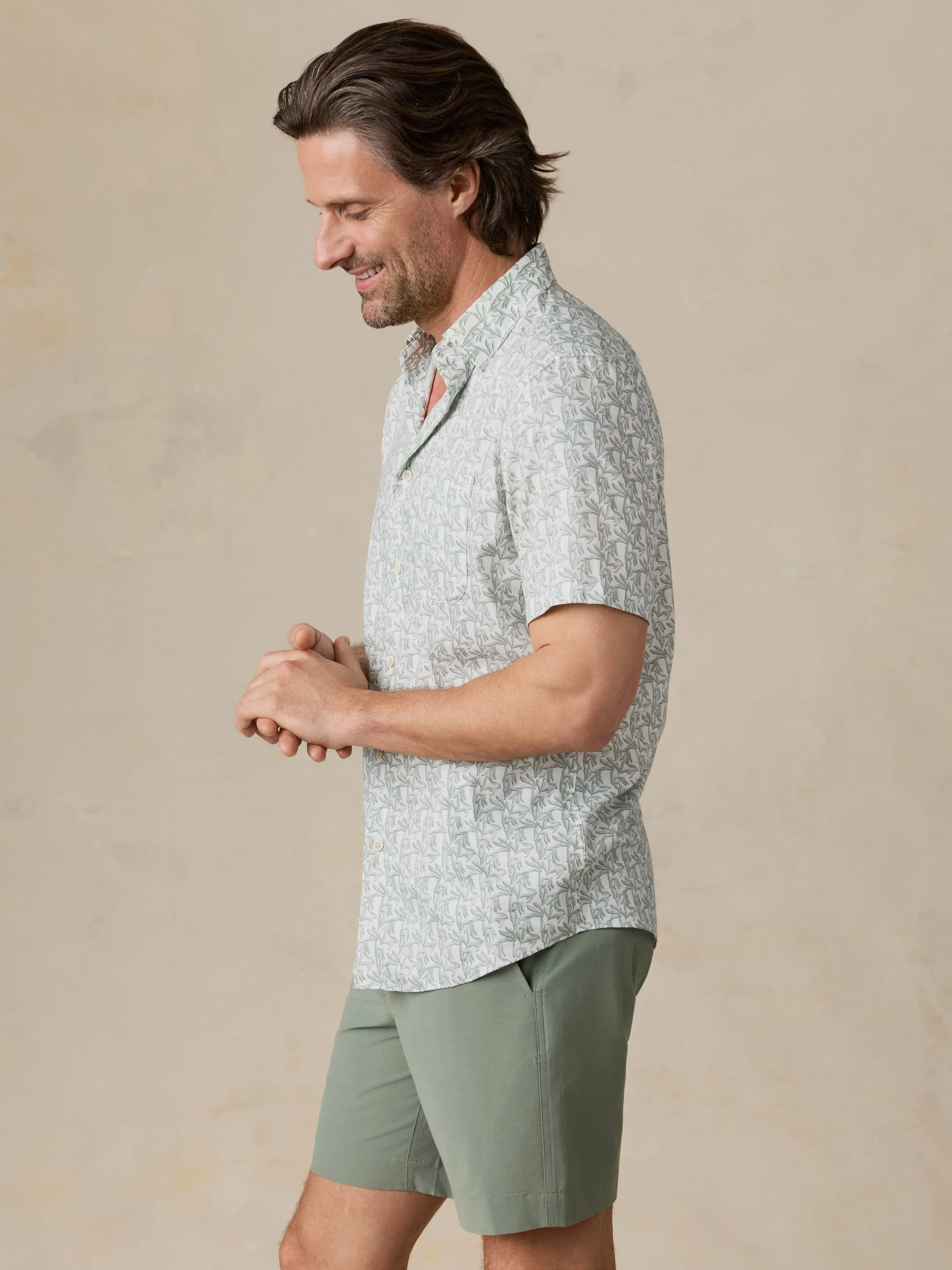 Short-Sleeve Movement™ Monterey Shirt - Aspen Green Leaf - Image 6