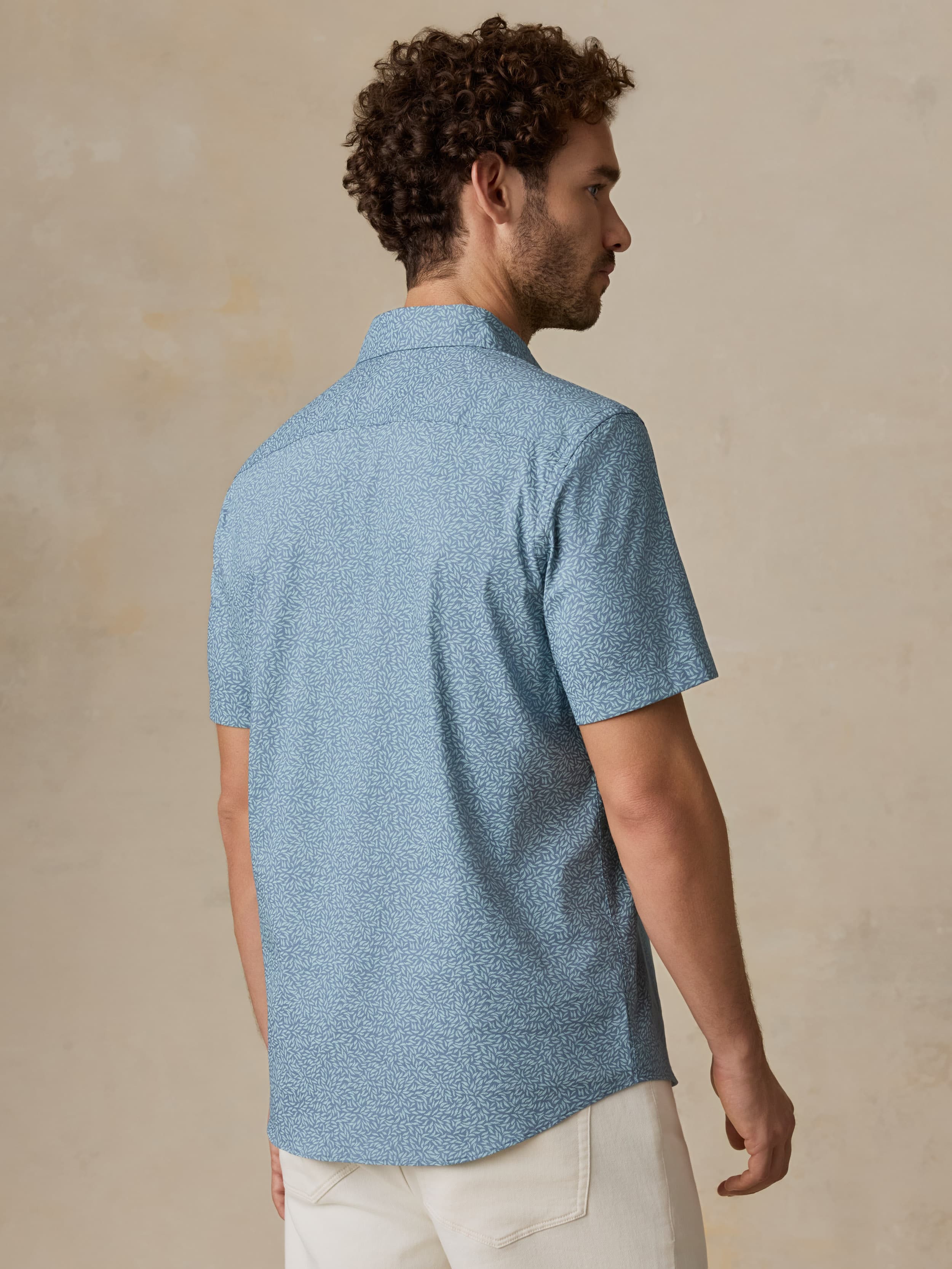 Short-Sleeve Movement™ Monterey Shirt - Teal Grove Foliage - Image 4