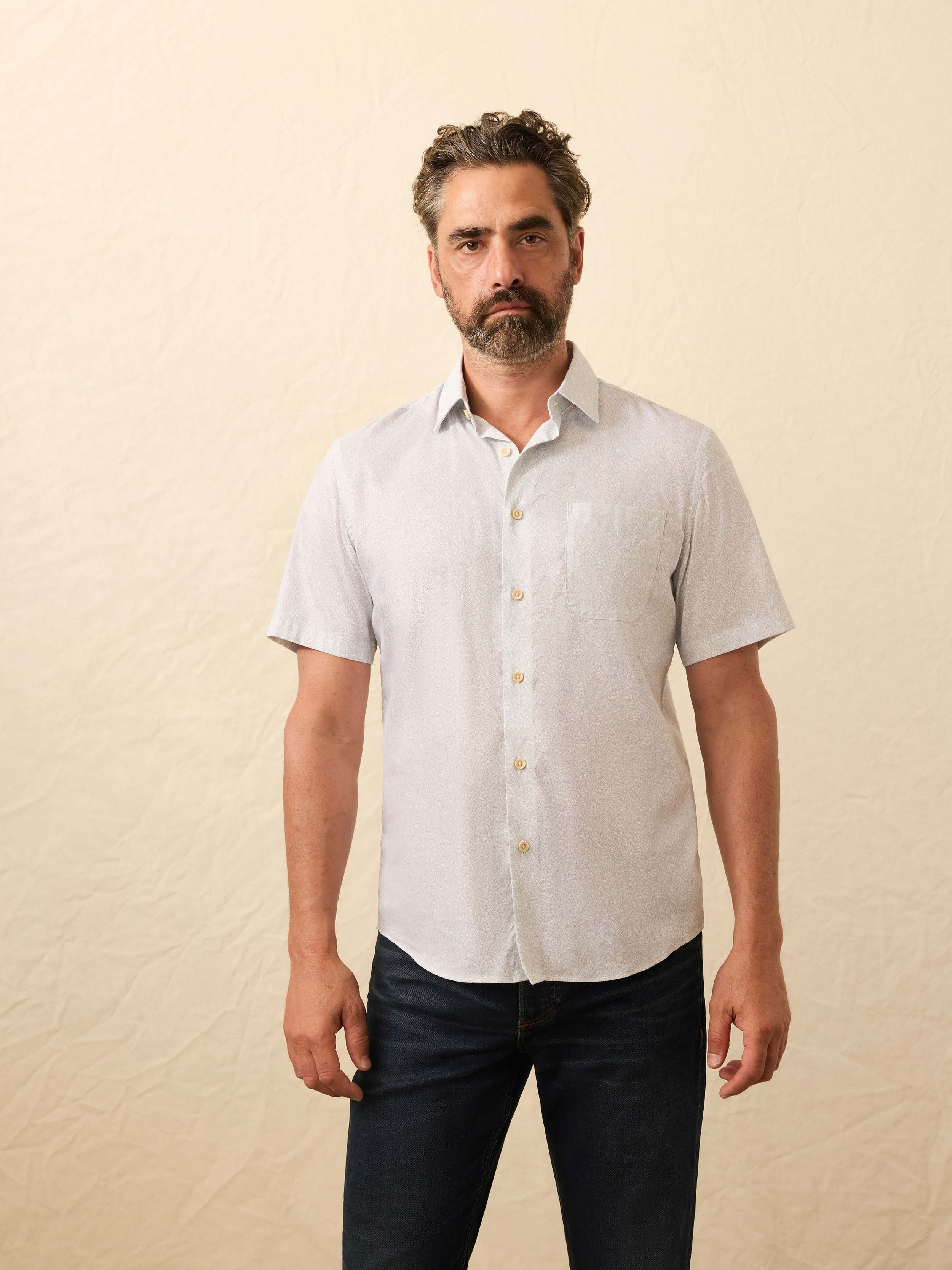 Short-Sleeve Movement™ Monterey Shirt - Ivory Sky Rainforest - Image 2