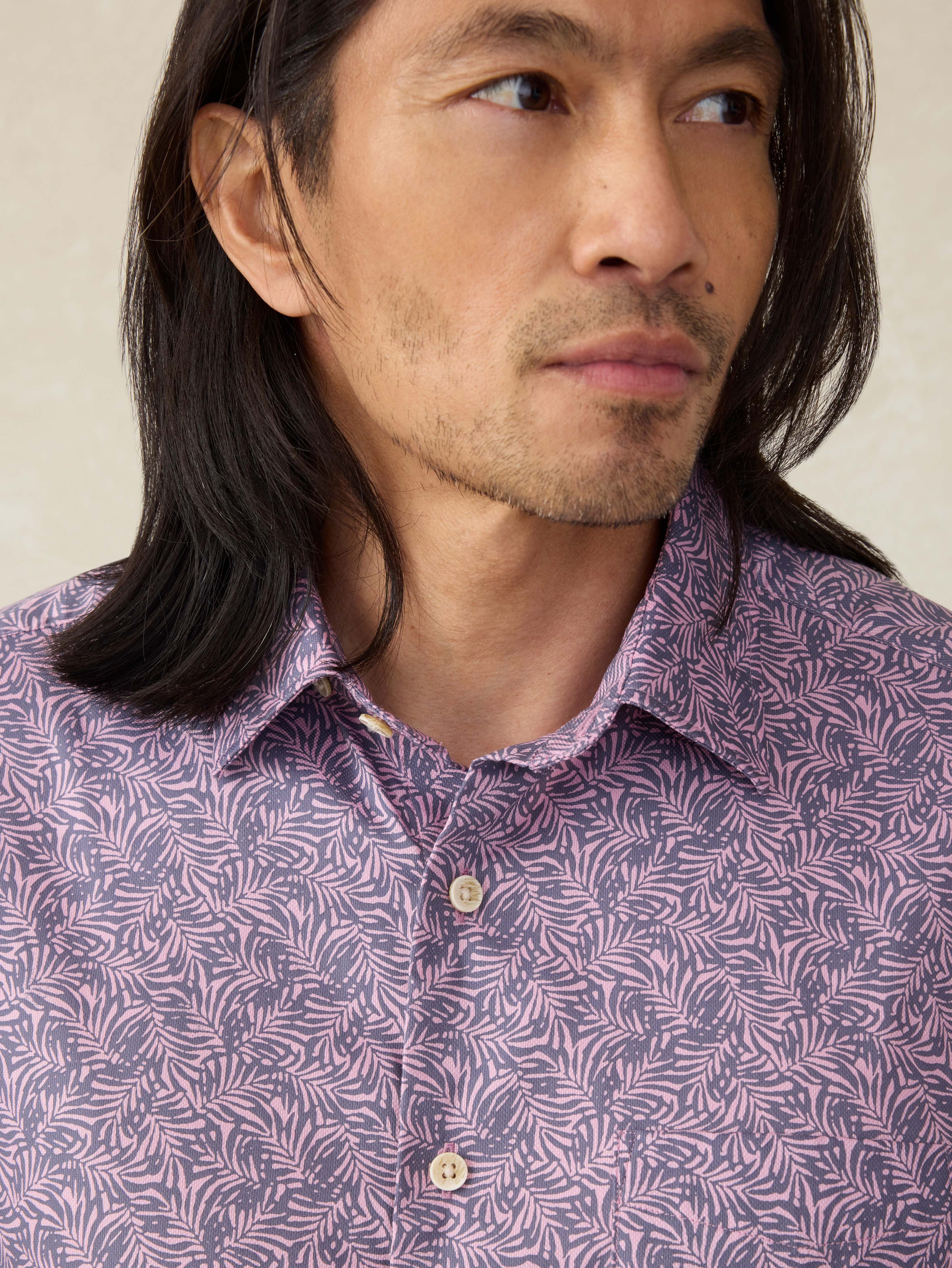 Short-Sleeve Movement™ Monterey Shirt - Lavender Sky Canopy - Image 2