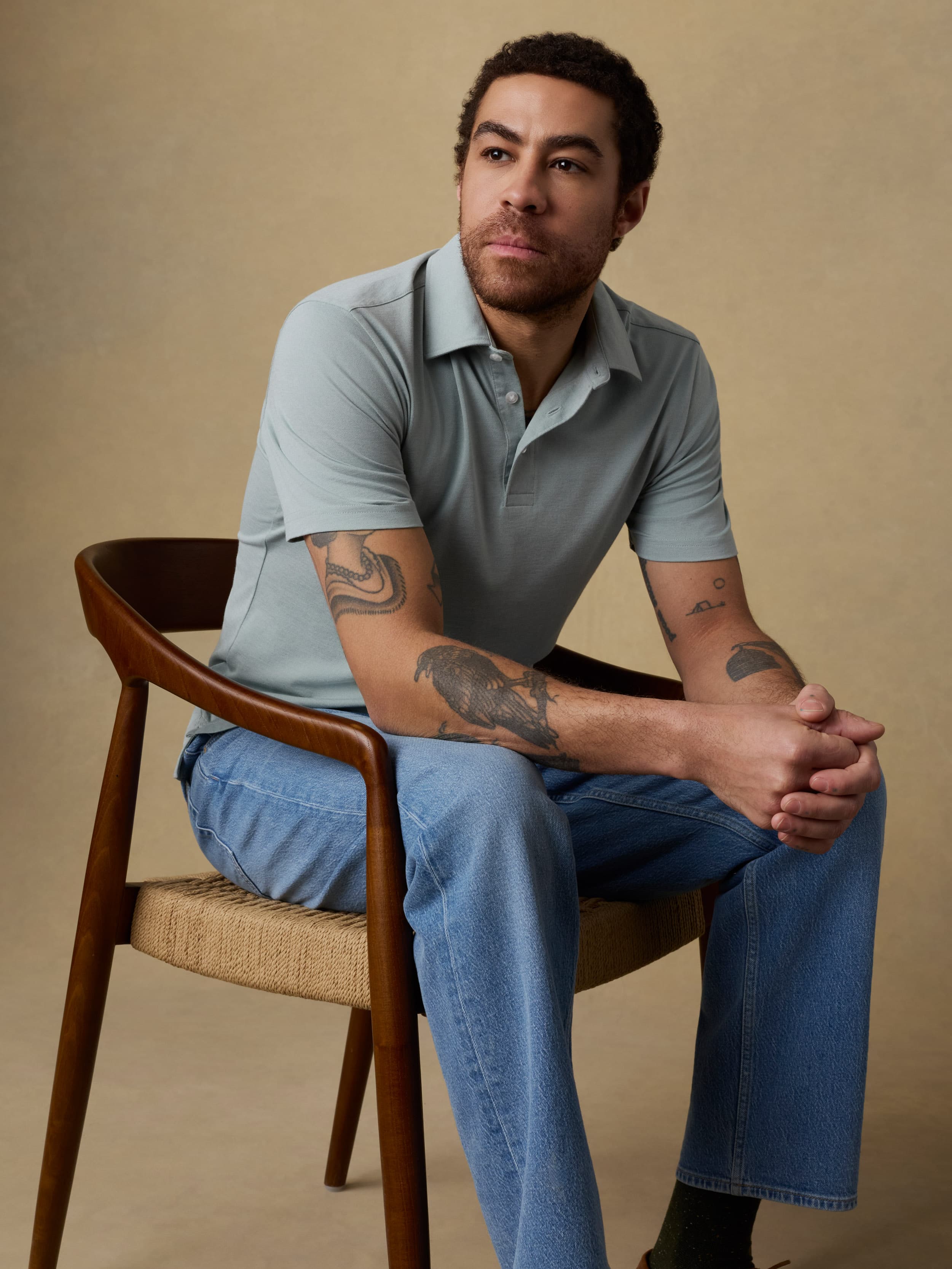 Short-Sleeve Movement™ Pique Polo - Aspen Green Melange - Image 2