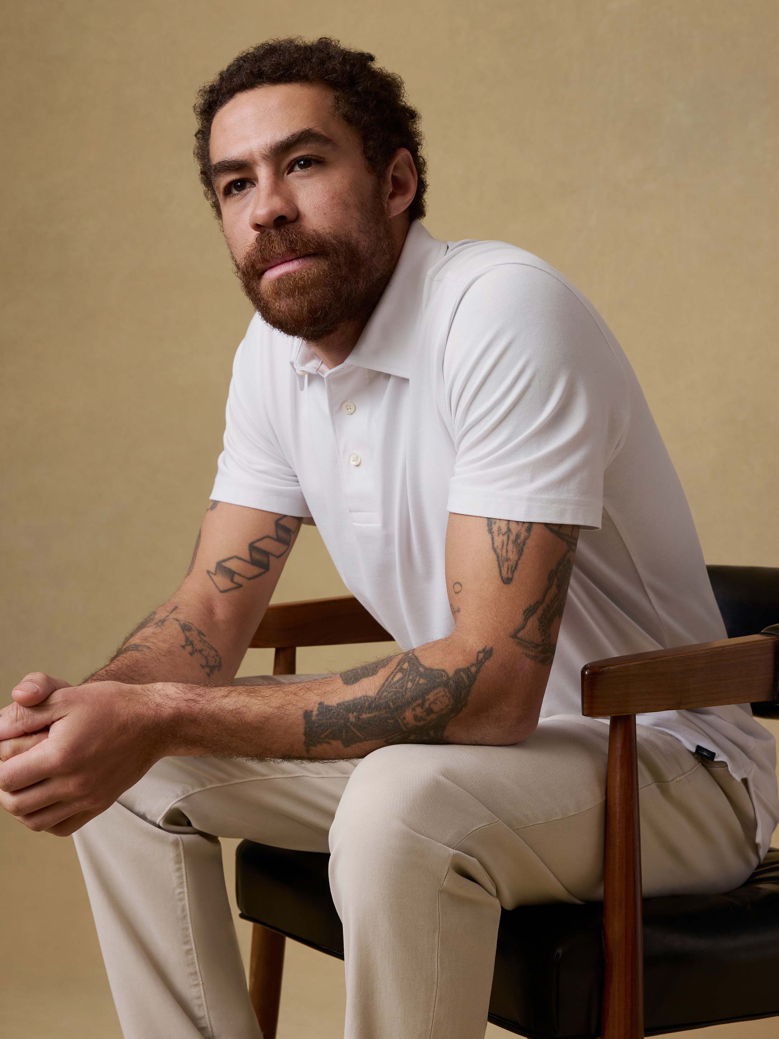Short-Sleeve Movement™ Pique Polo - Pure White - Image 3