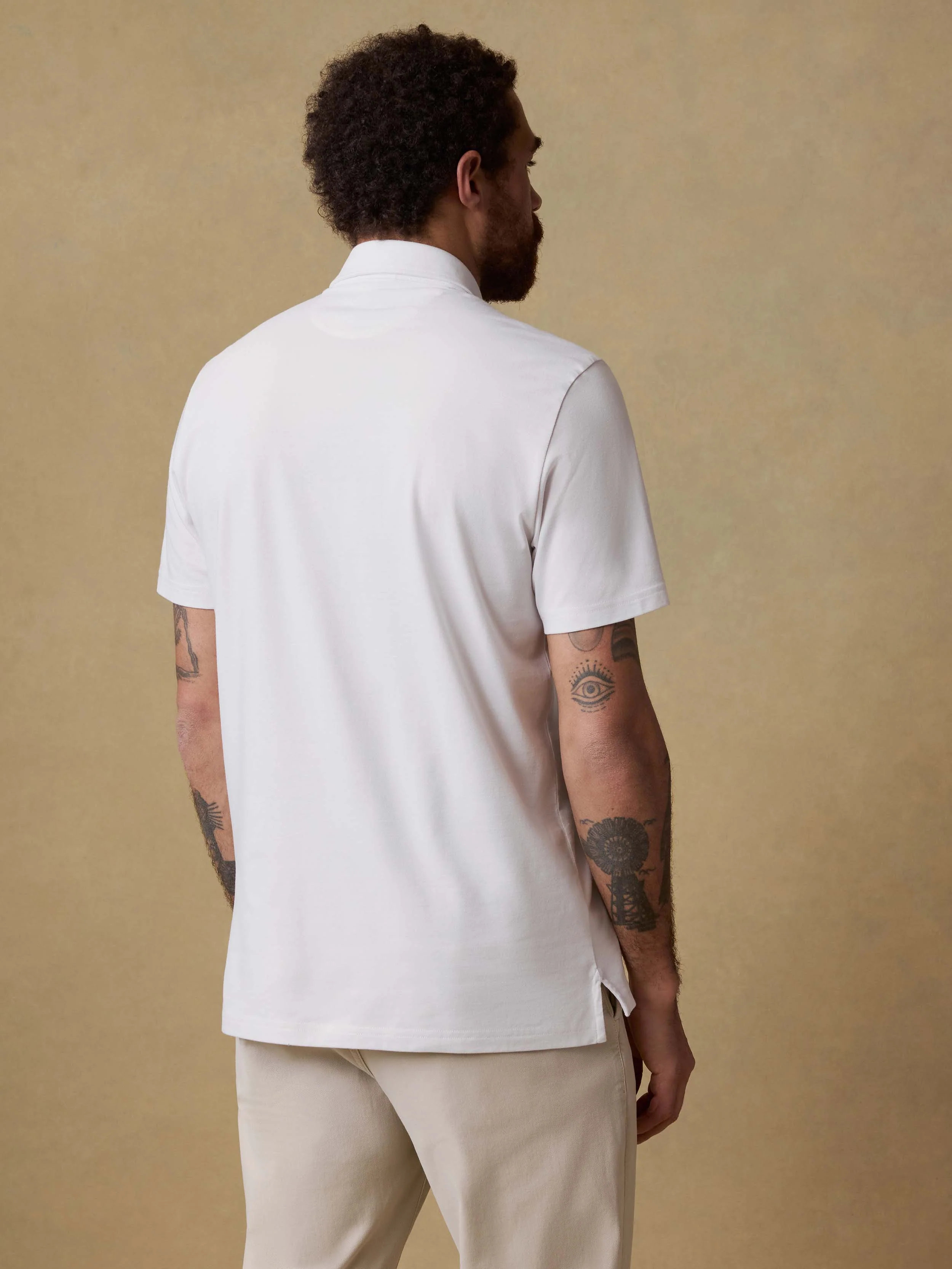 Short-Sleeve Movement™ Pique Polo - Pure White - Image 4