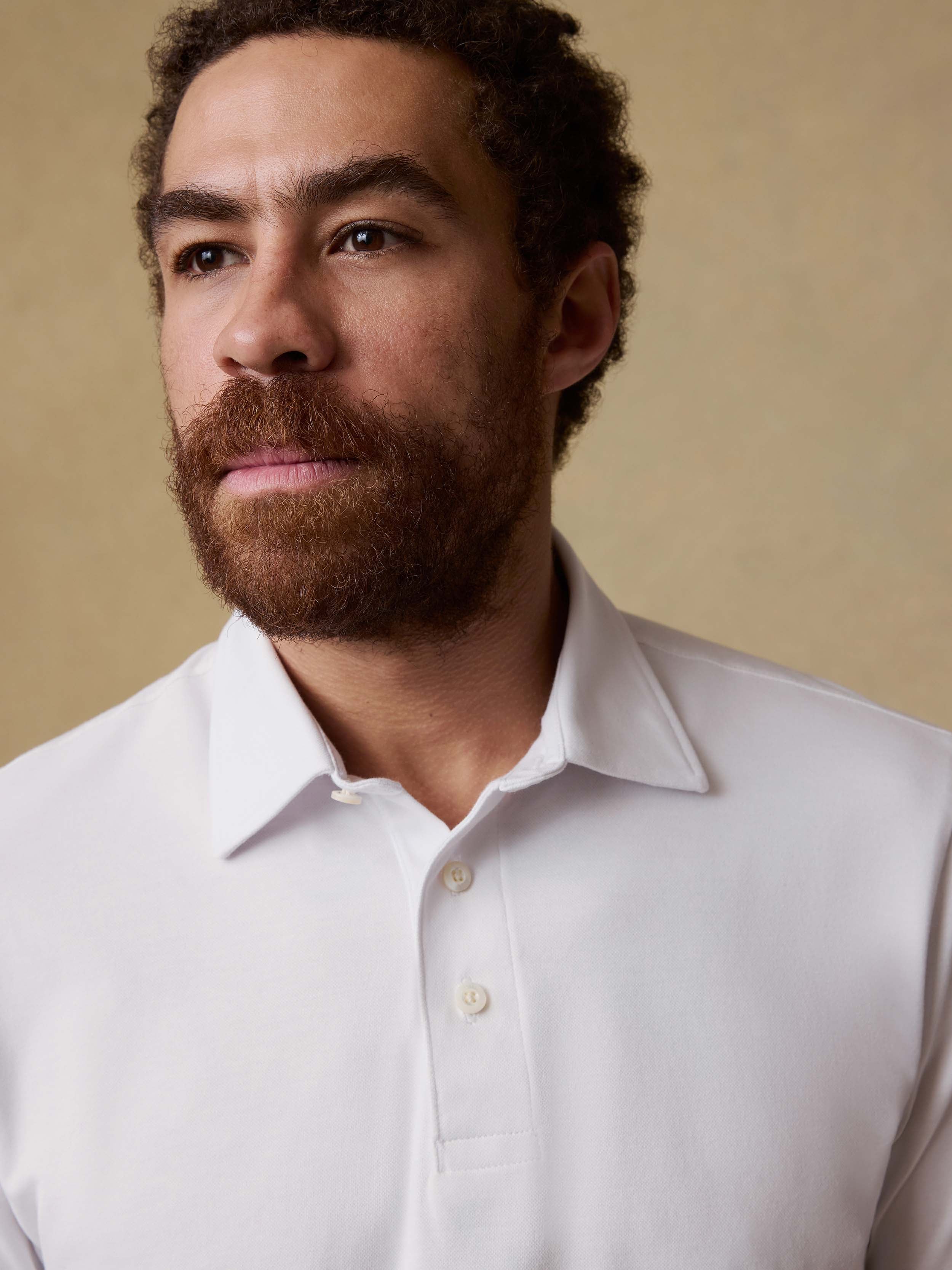 Short-Sleeve Movement™ Pique Polo - Pure White - Image 5