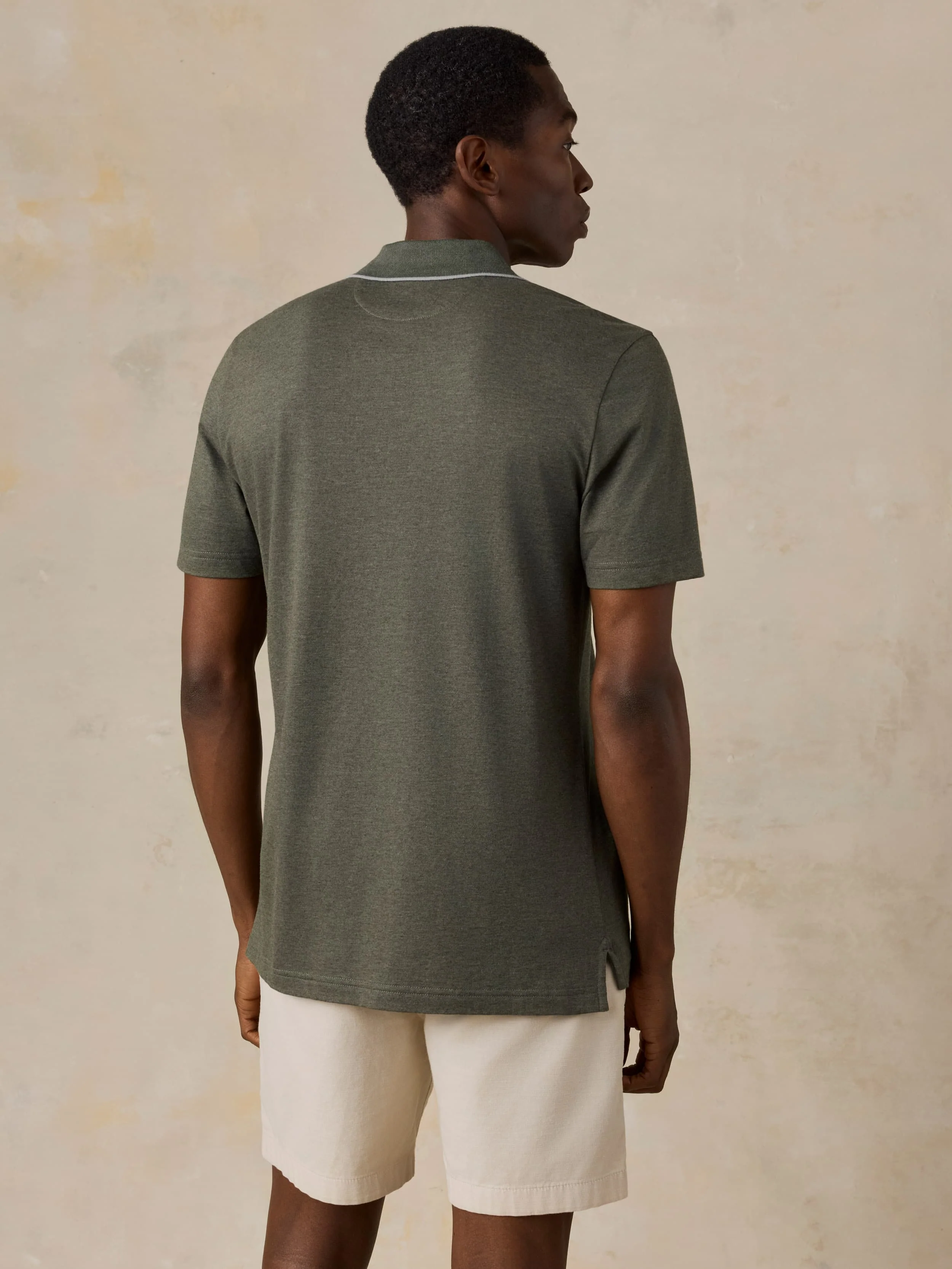 Short-Sleeve Movement™ Pique Polo - Tropics Olive Melange - Image 4