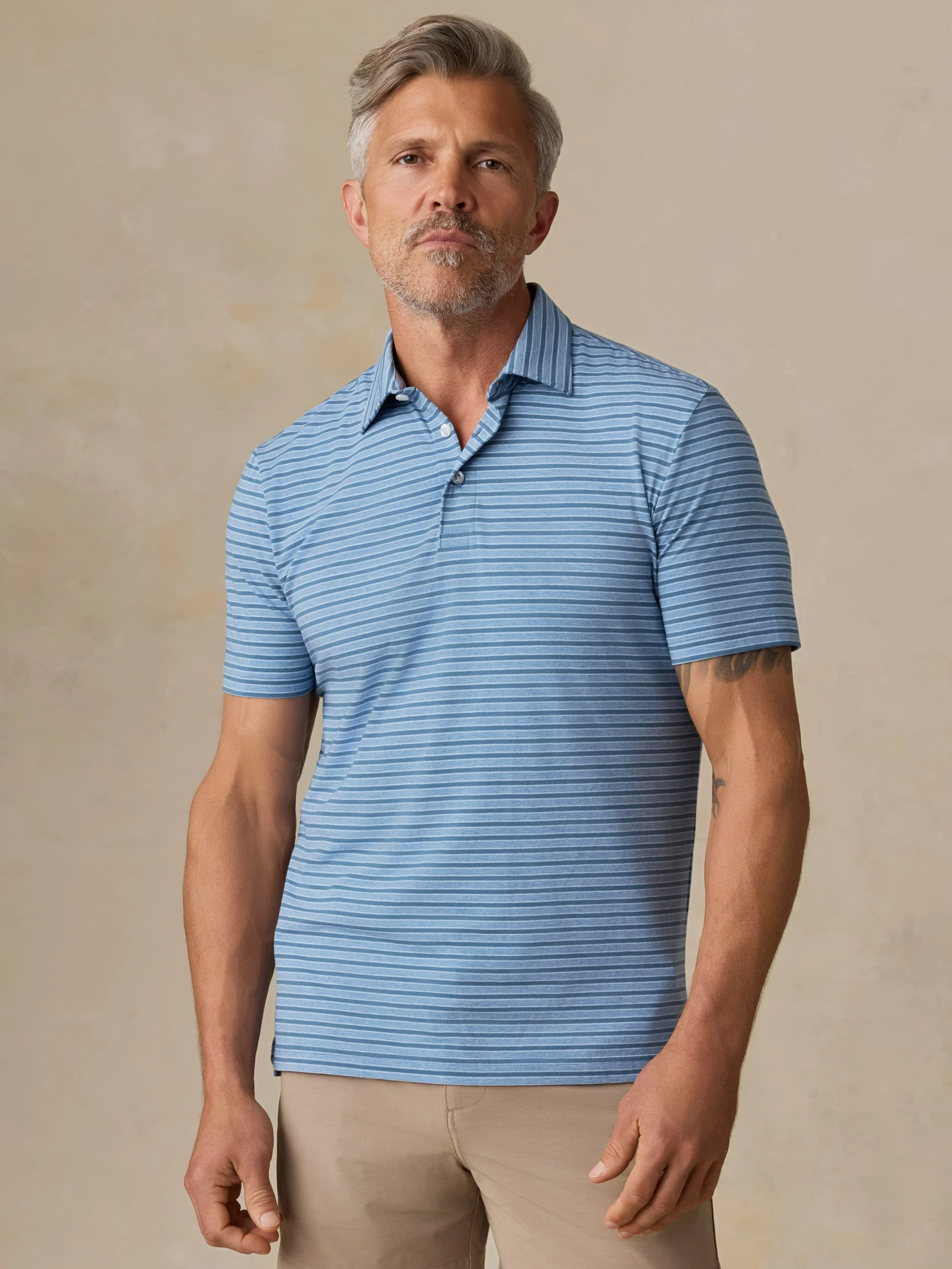 Short-Sleeve Movement™ Polo - Creek Falls Stripe - Image 2