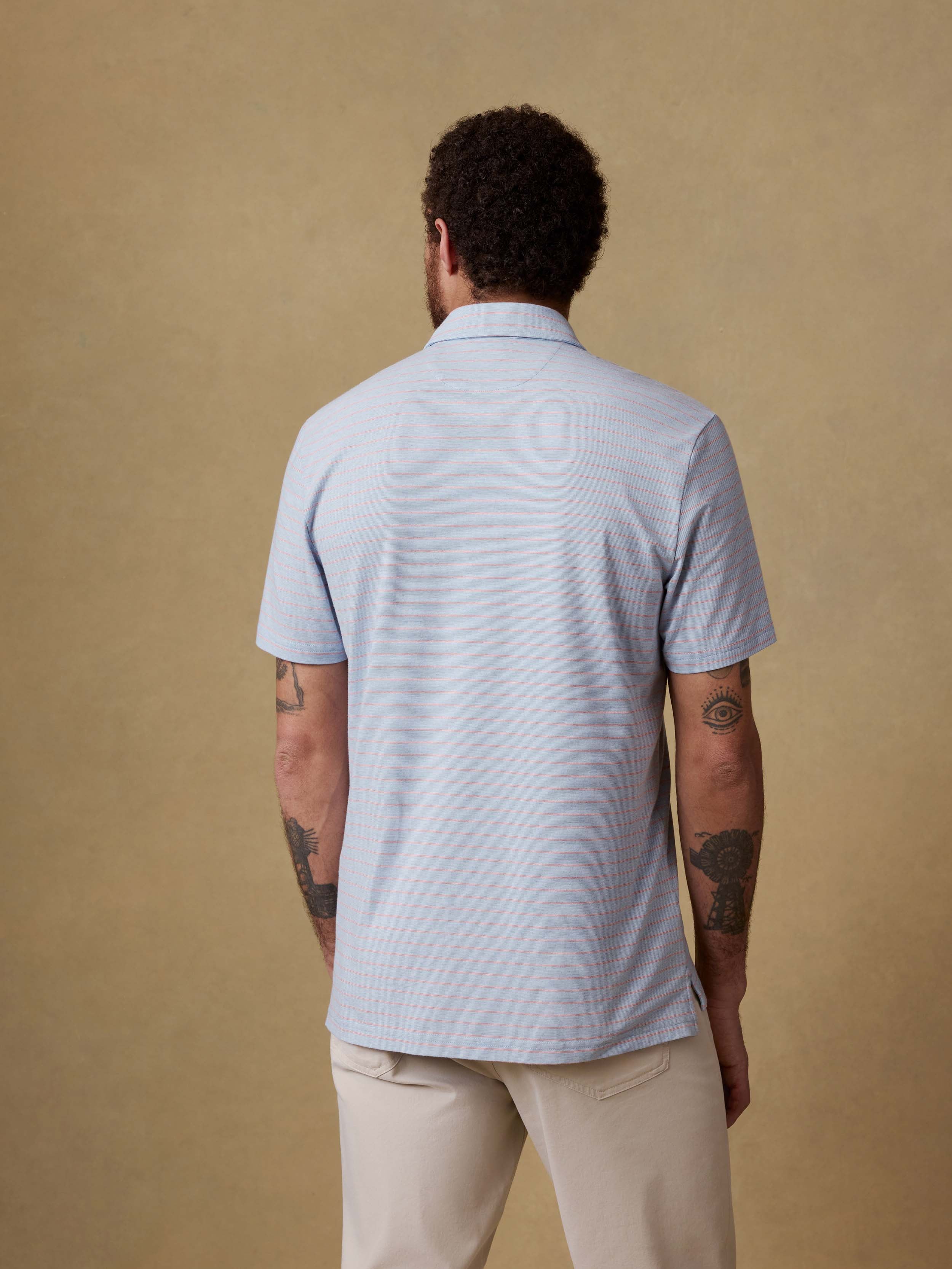 Short-Sleeve Movement™ Polo - Vista View Stripe - Image 3