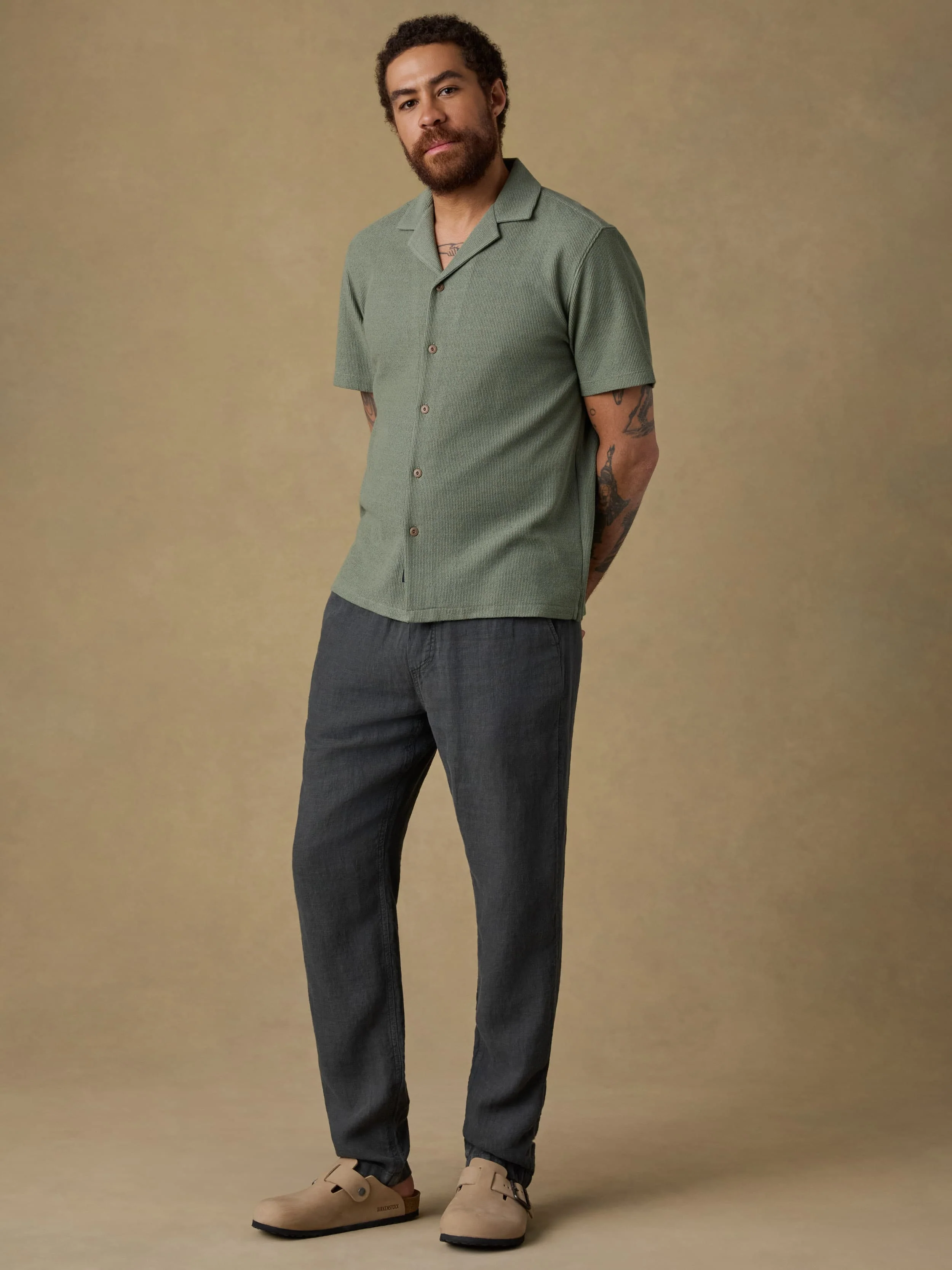Short-Sleeve Oasis Camp Shirt - Faded Spruce - Image 6