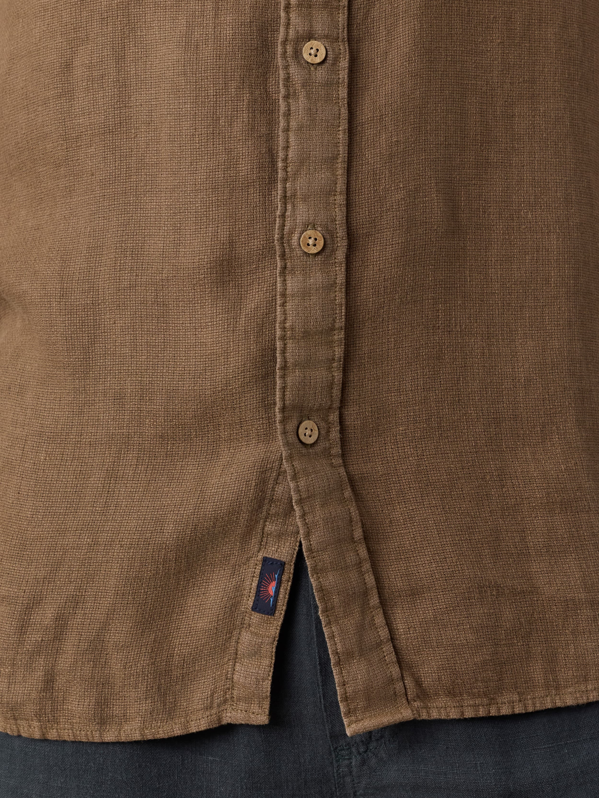 Short-Sleeve Palma Linen Shirt - Island Brown - Image 6