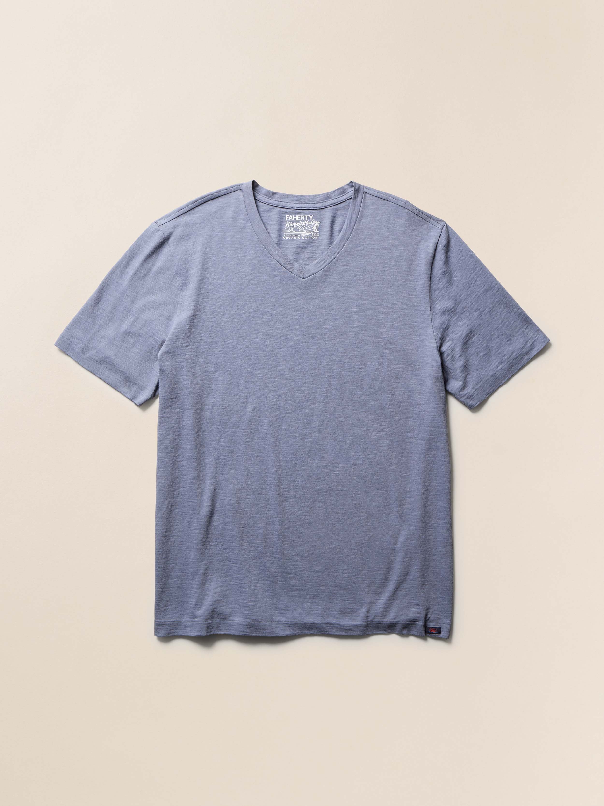 Short-Sleeve Sunwashed V-Neck Tee - Flint - Image 6
