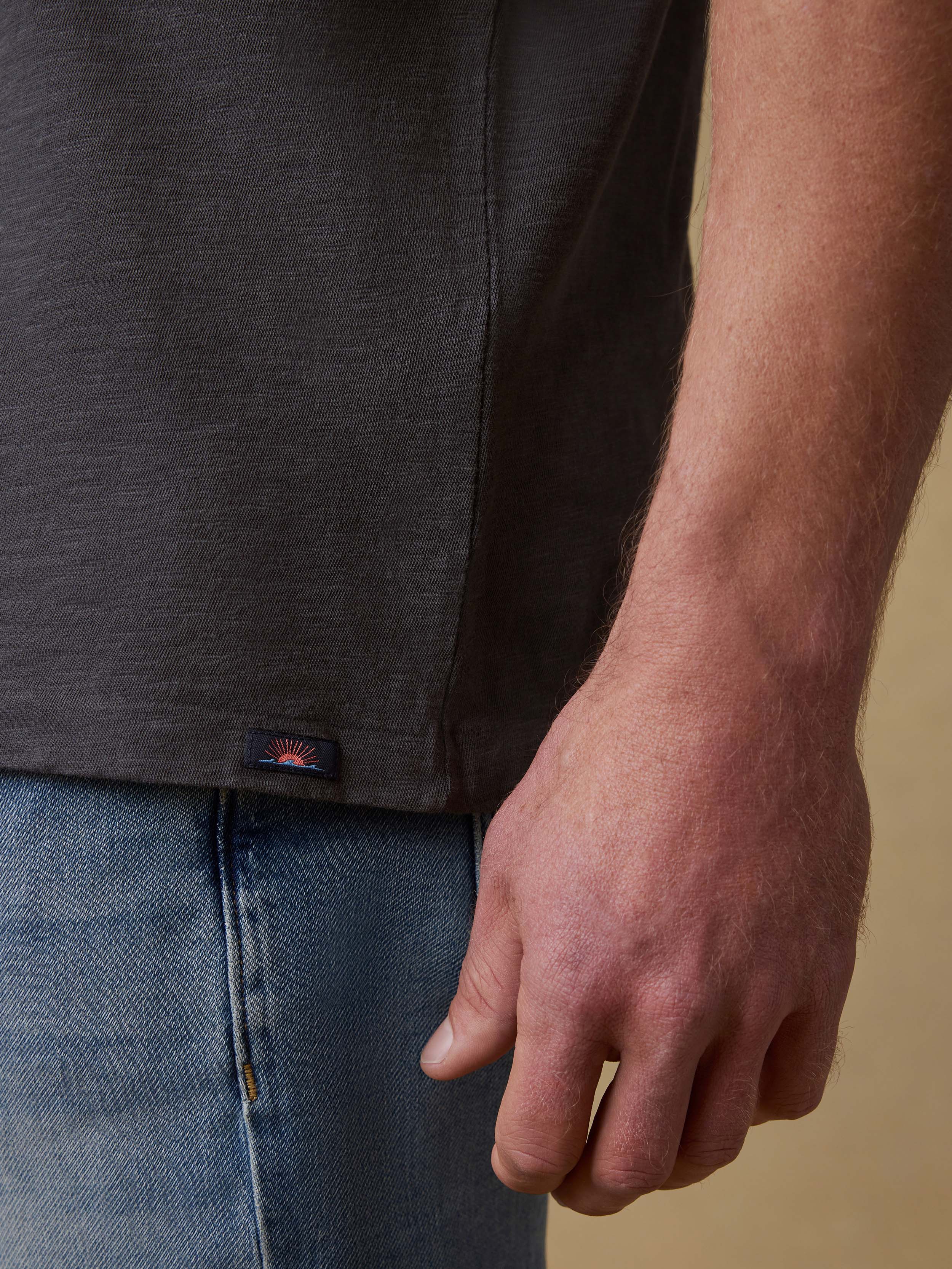 Short-Sleeve Sunwashed V-Neck Tee - Graphite - Image 6