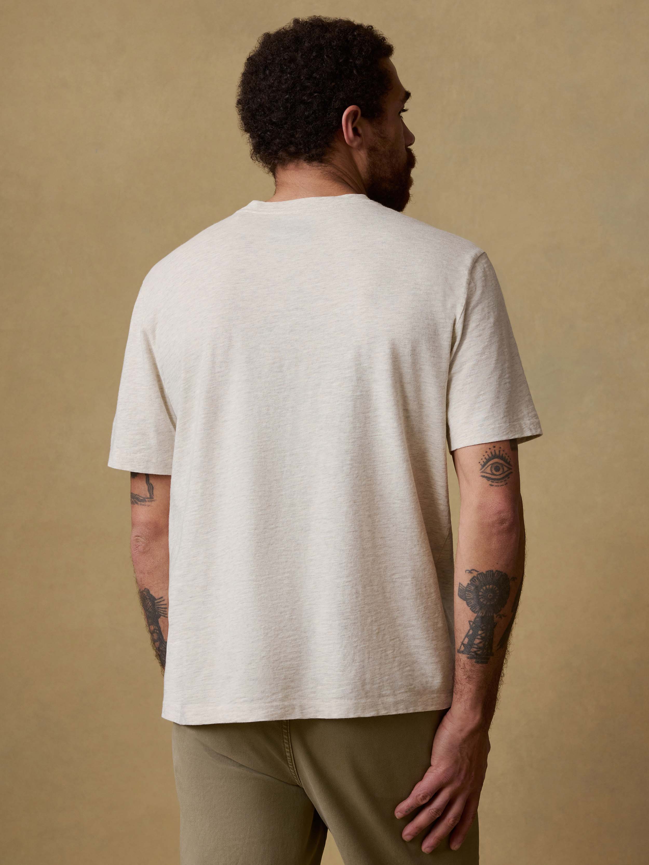 Short-Sleeve Sunwashed V-Neck Tee - Island Dune Heather - Image 3