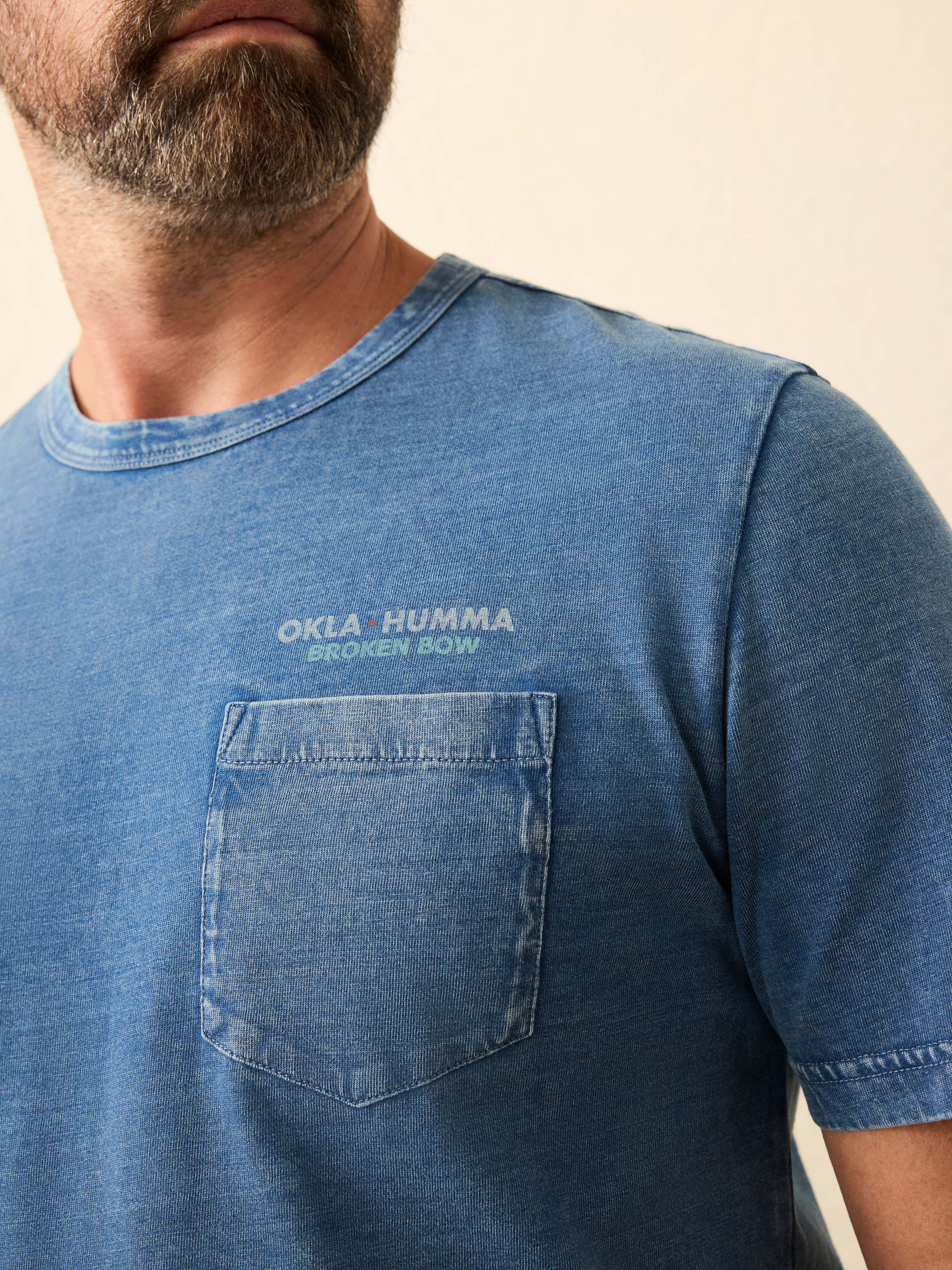 Steven Paul Judd Thunderbird Indigo Tee - Storm River Wash - Image 2