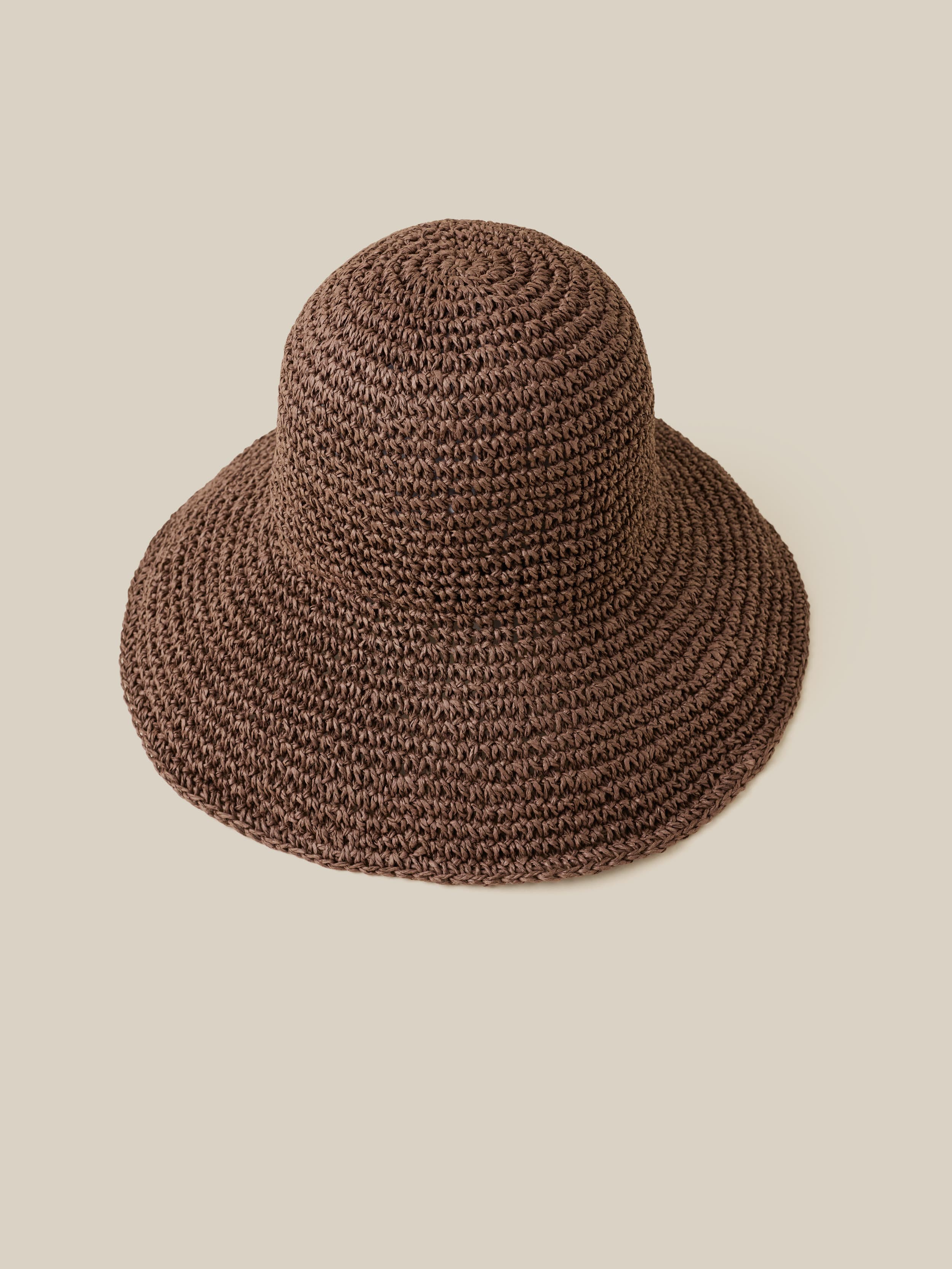 Women's Straw Sun Hat - Chocolate - Image 3