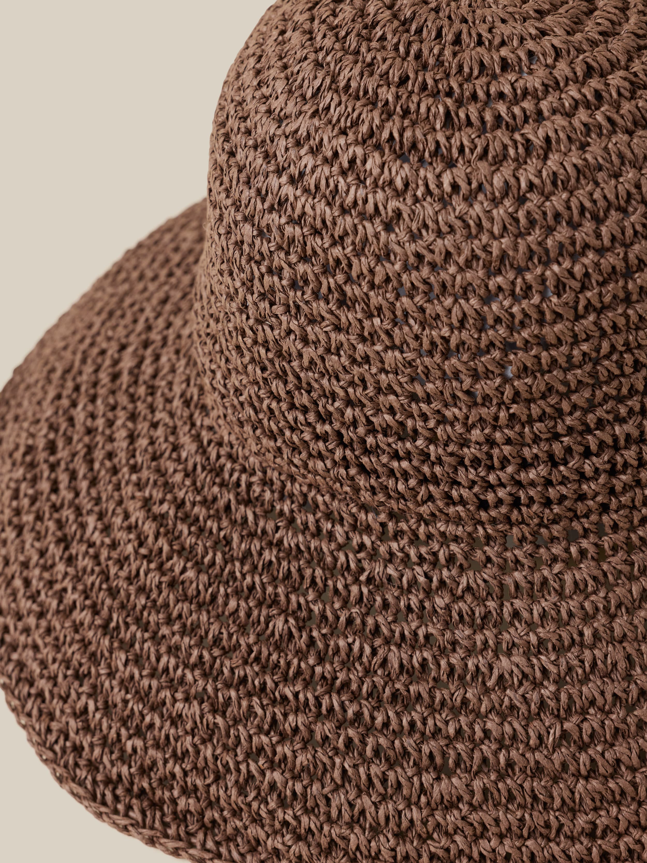 Women's Straw Sun Hat - Chocolate - Image 4