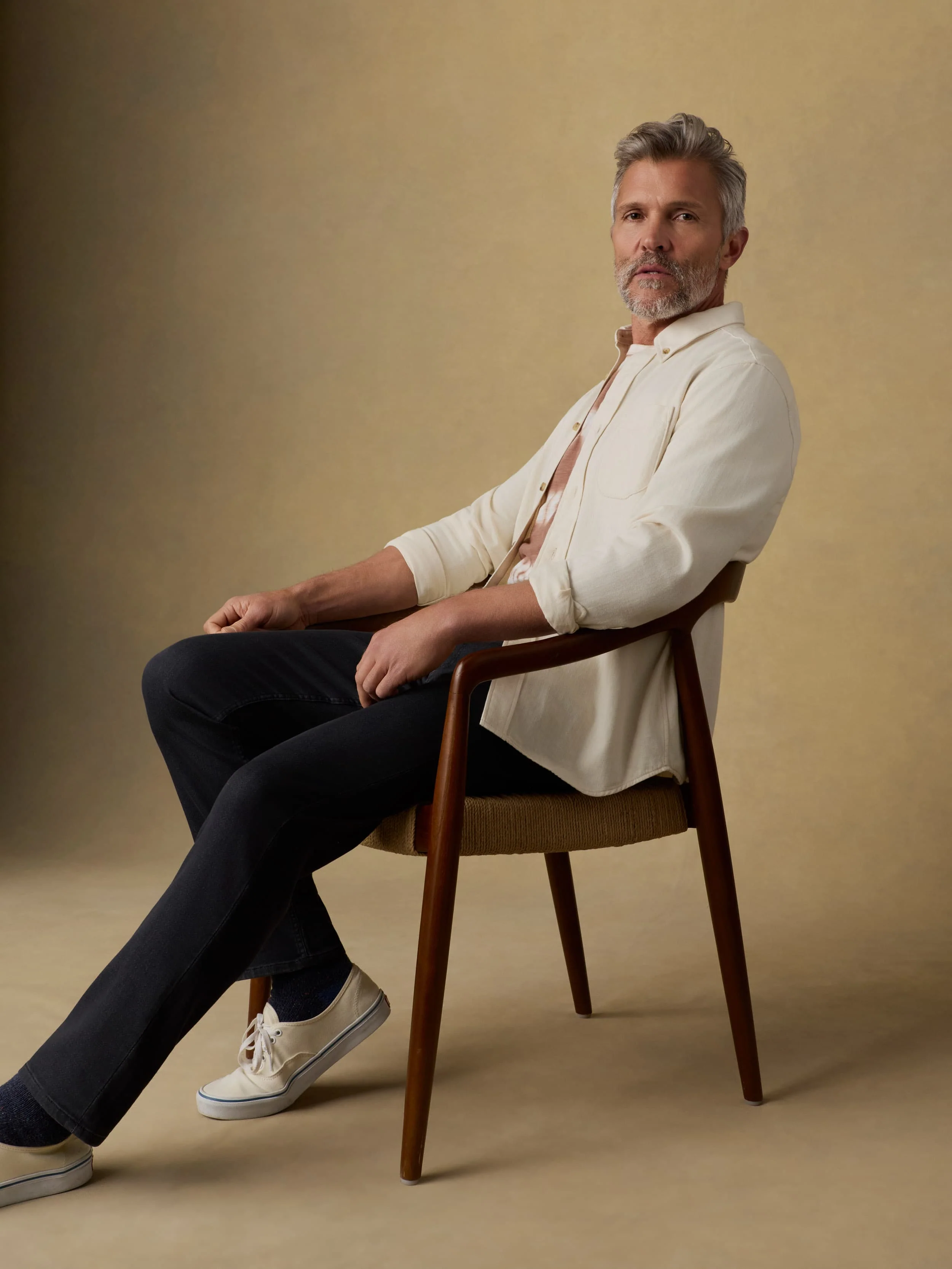 Stretch Terry 5-Pocket Athletic Fit Pant - Onyx Black - Image 3