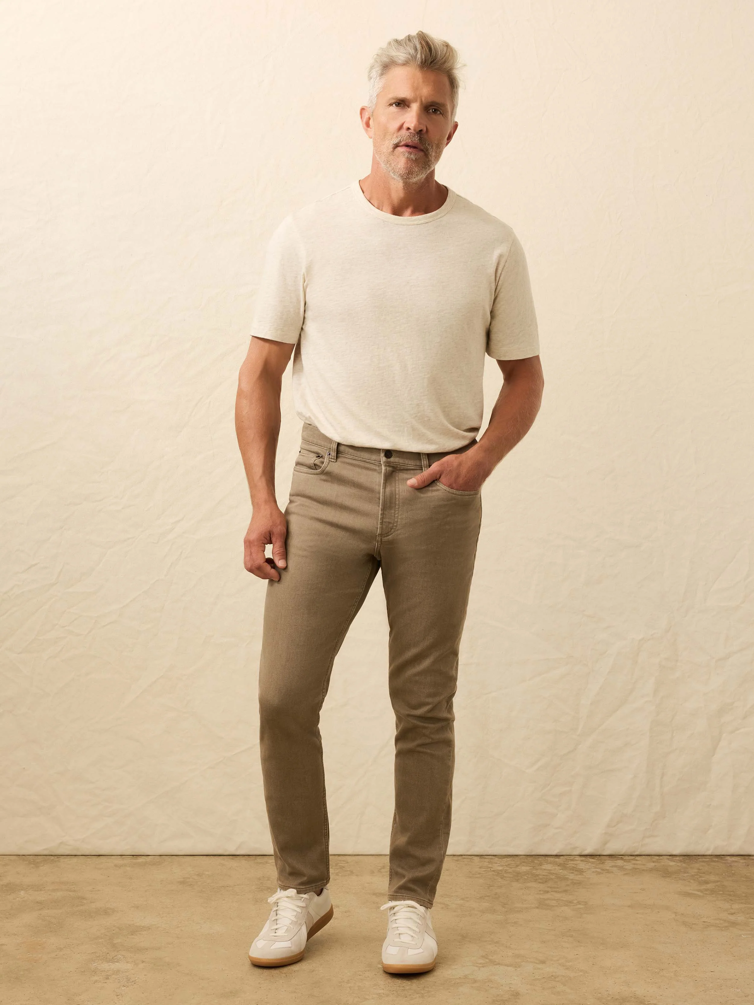 Stretch Terry 5-Pocket Pant - Dark Rye