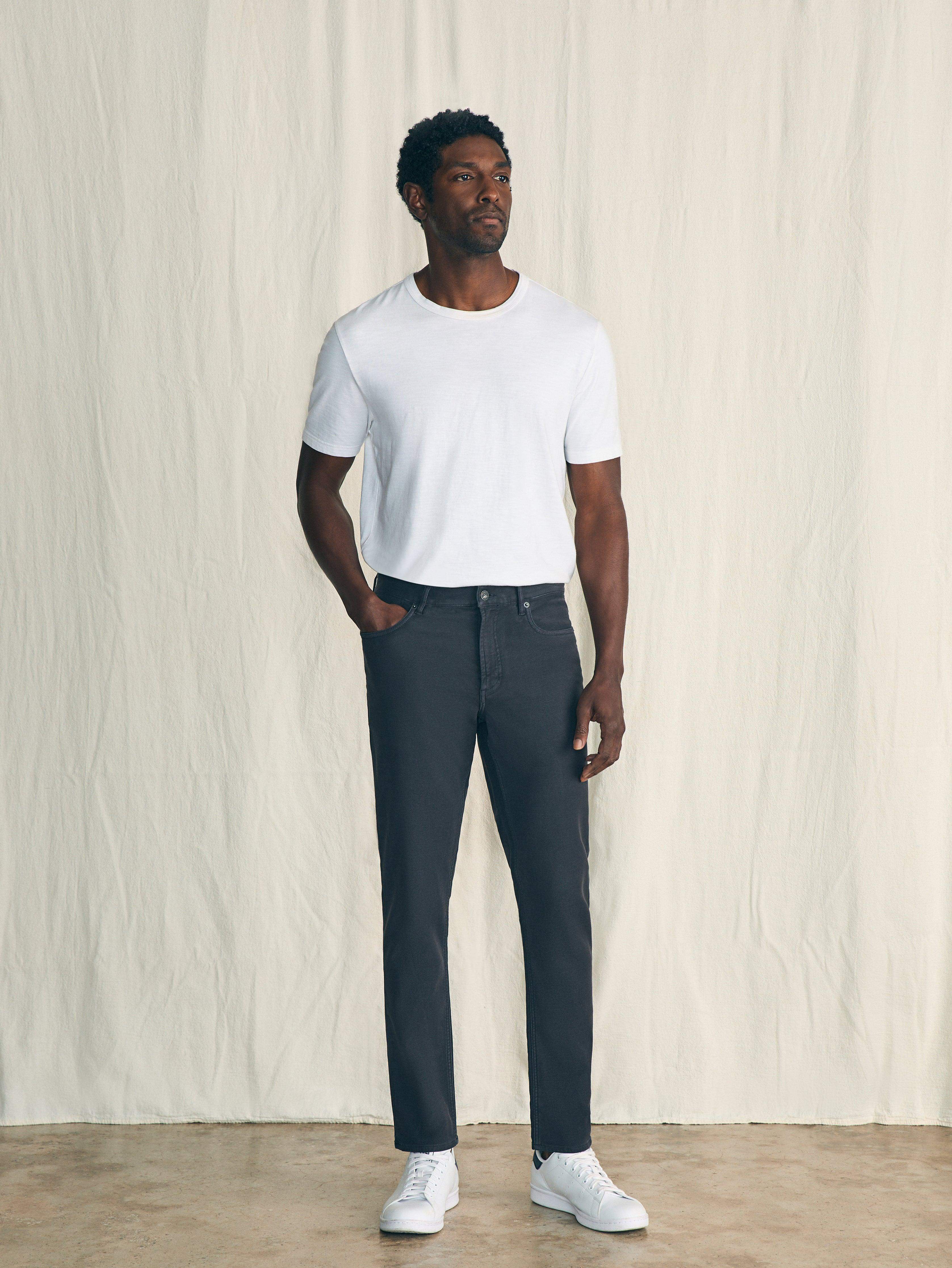 Stretch Terry 5-Pocket Pant - Onyx Black - Image 2