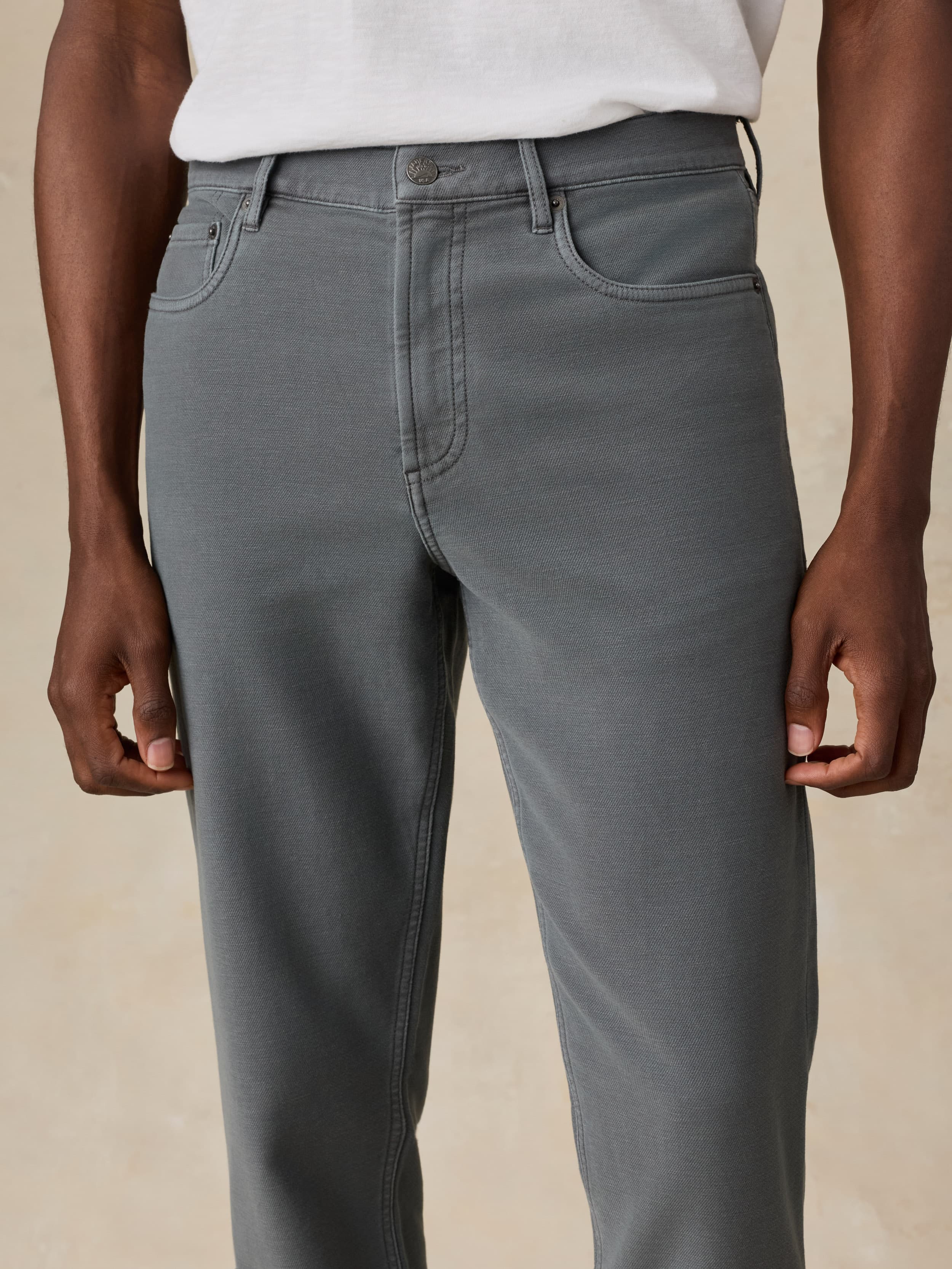 Stretch Terry 5-Pocket Pant - Slate - Image 5