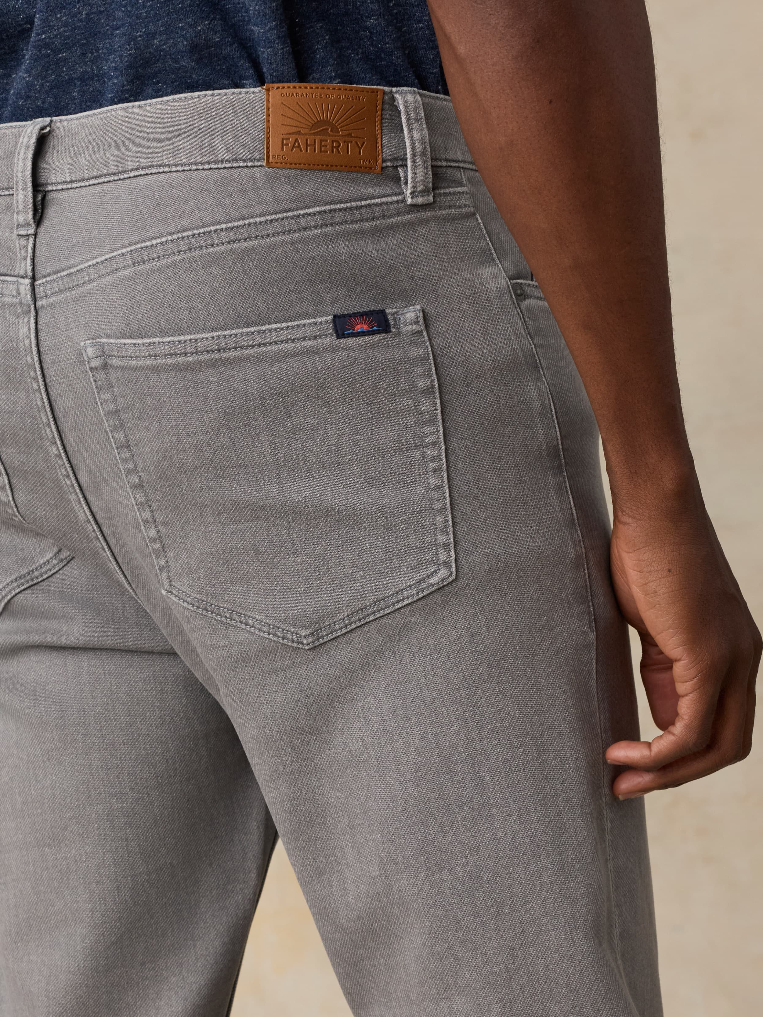 Stretch Terry 5-Pocket Pant - Steel Grey - Image 5