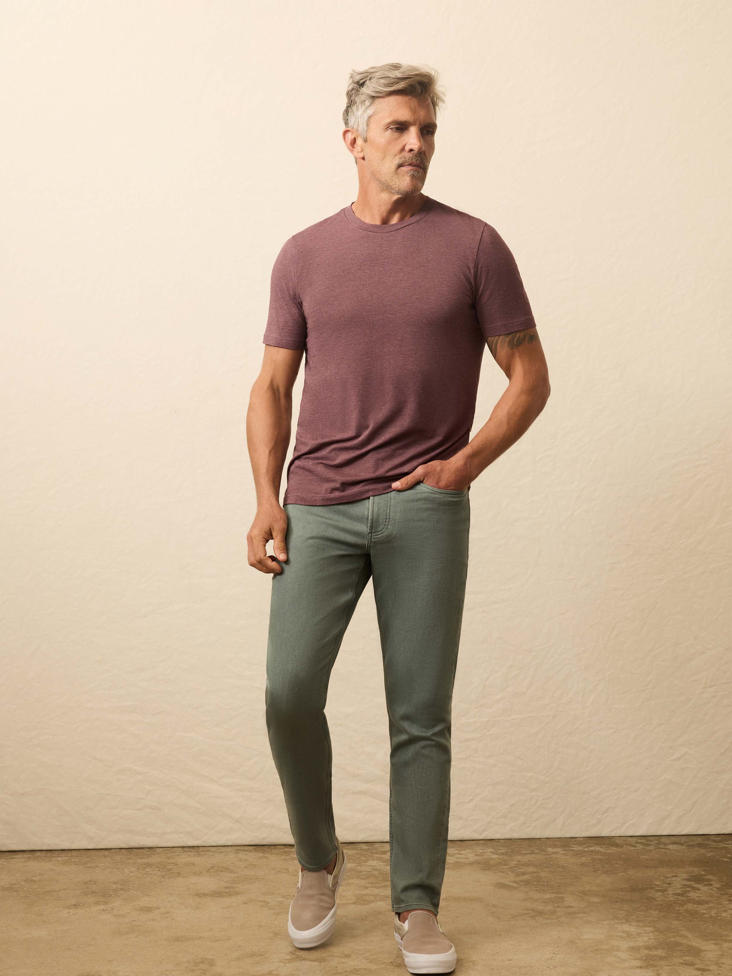 Stretch Terry 5-Pocket Pant - Stormy Seas - Image 3
