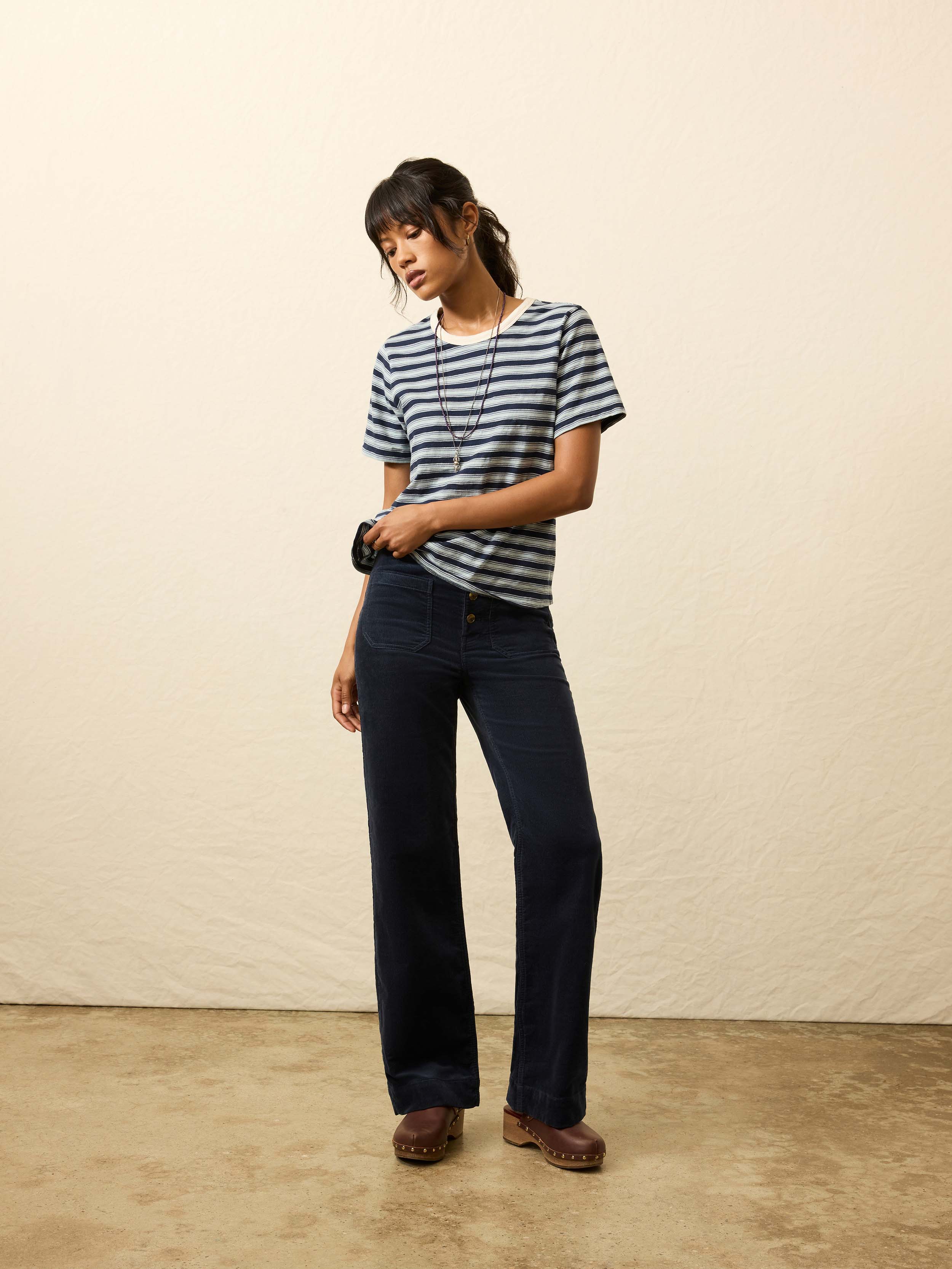 Stretch Terry Cord Patch Pocket Pant - Abyss Navy - Image 3