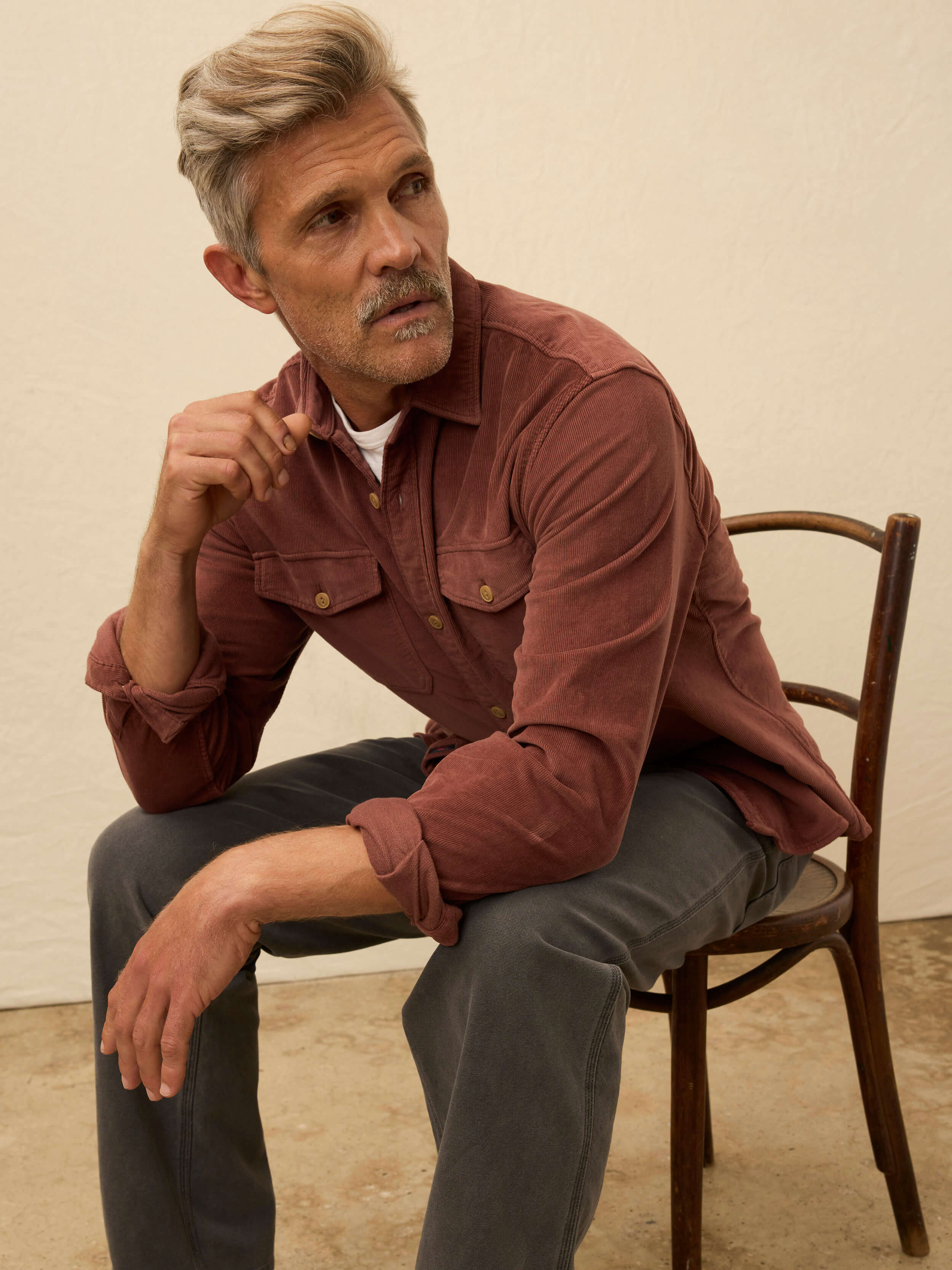 Stretch Terry Corduroy Workshirt - Chestnut Ridge - Image 3