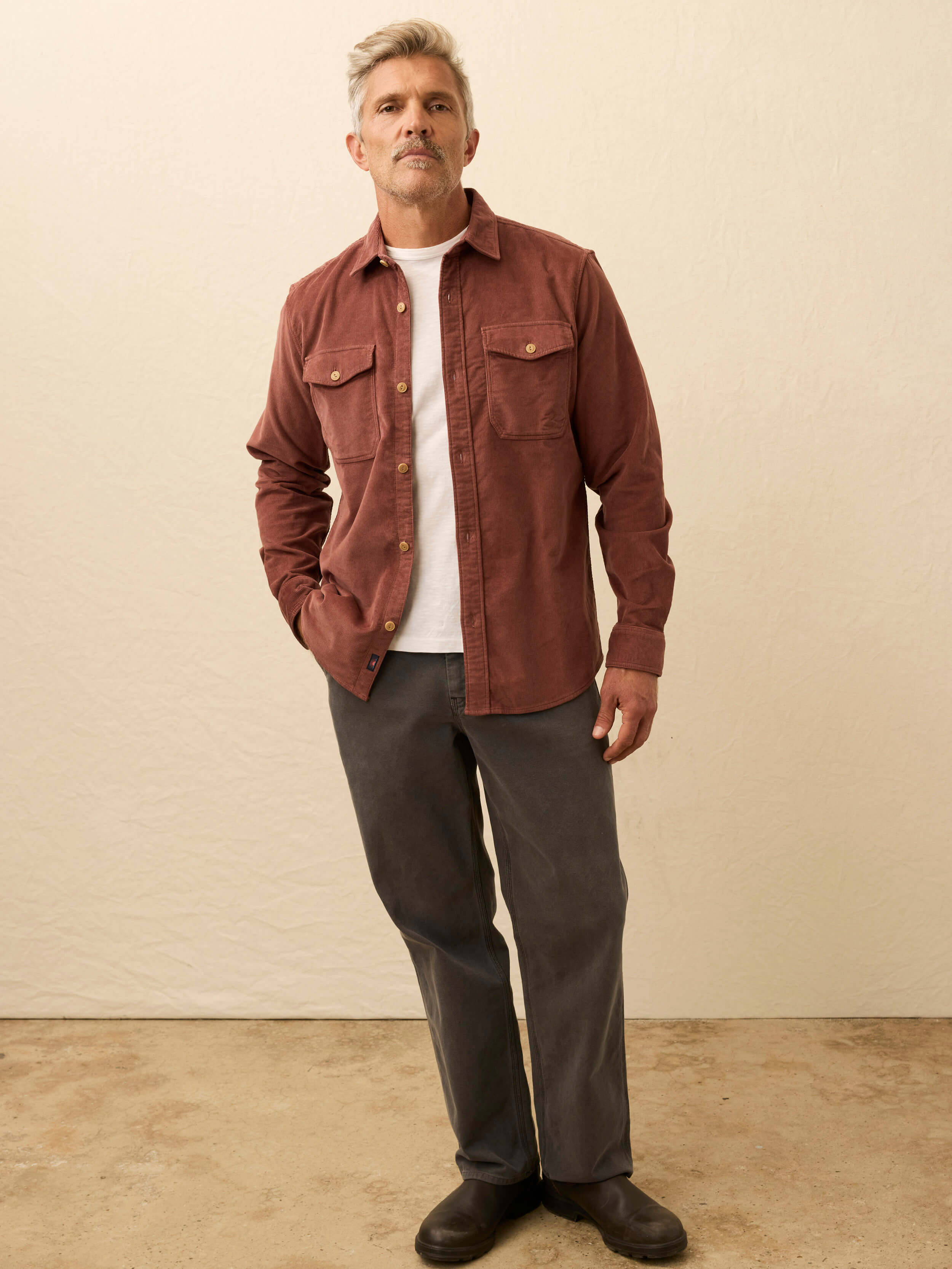 Stretch Terry Corduroy Workshirt - Chestnut Ridge - Image 5