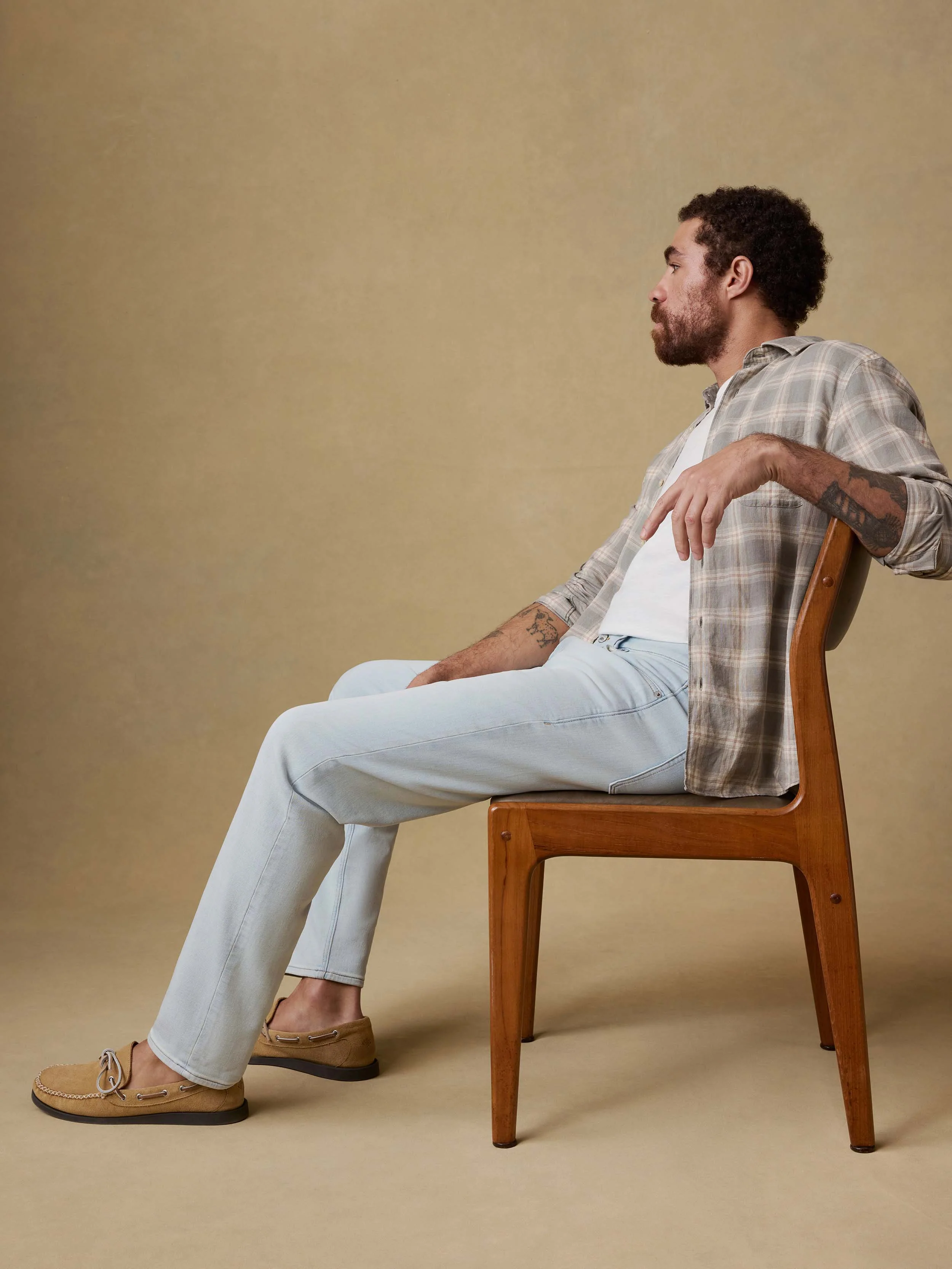 Stretch Terry Indigo 5-Pocket - Riverbend Wash - Image 2