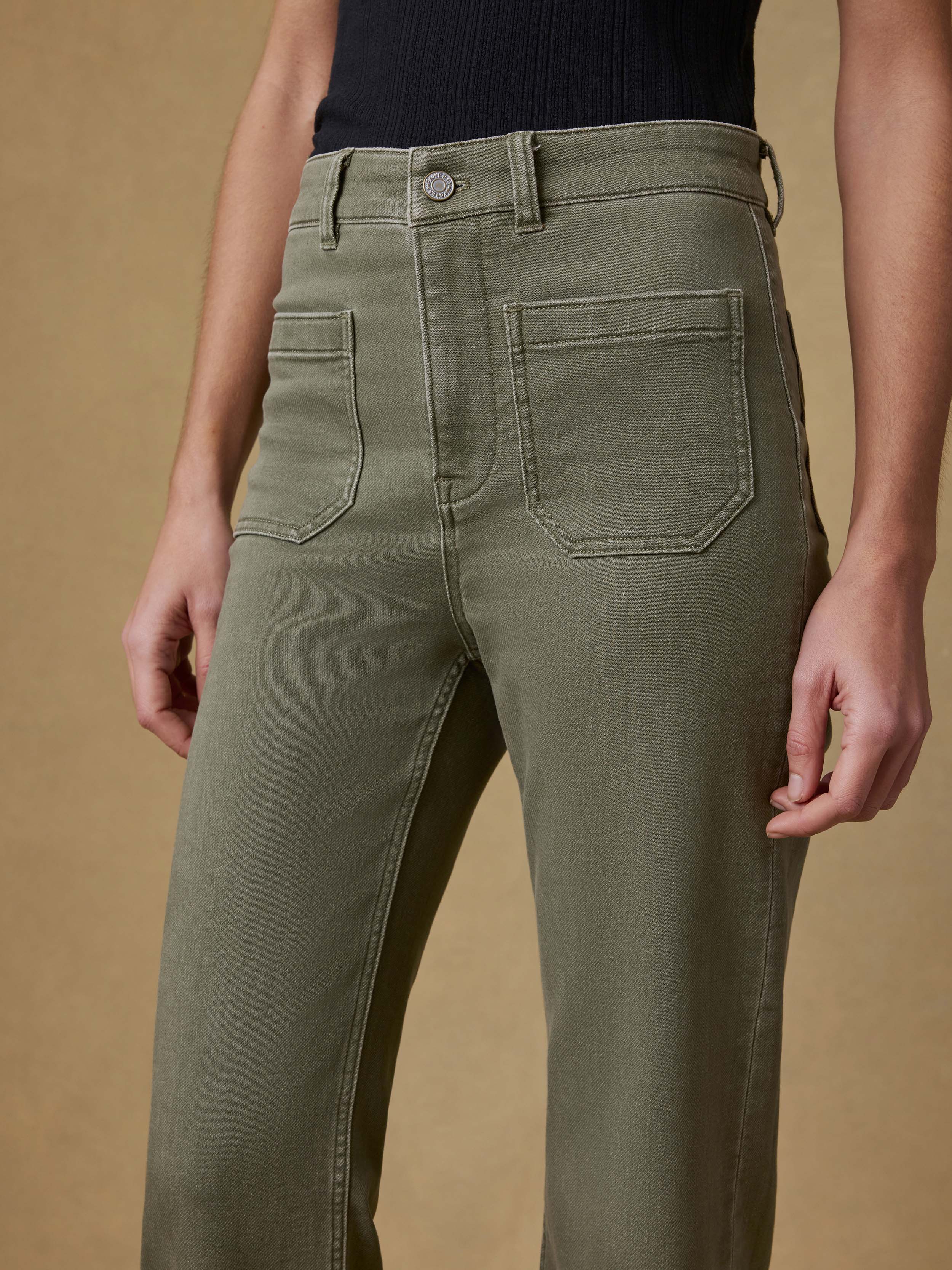 Stretch Terry Patch Pocket Pant - Island Olive - Image 4