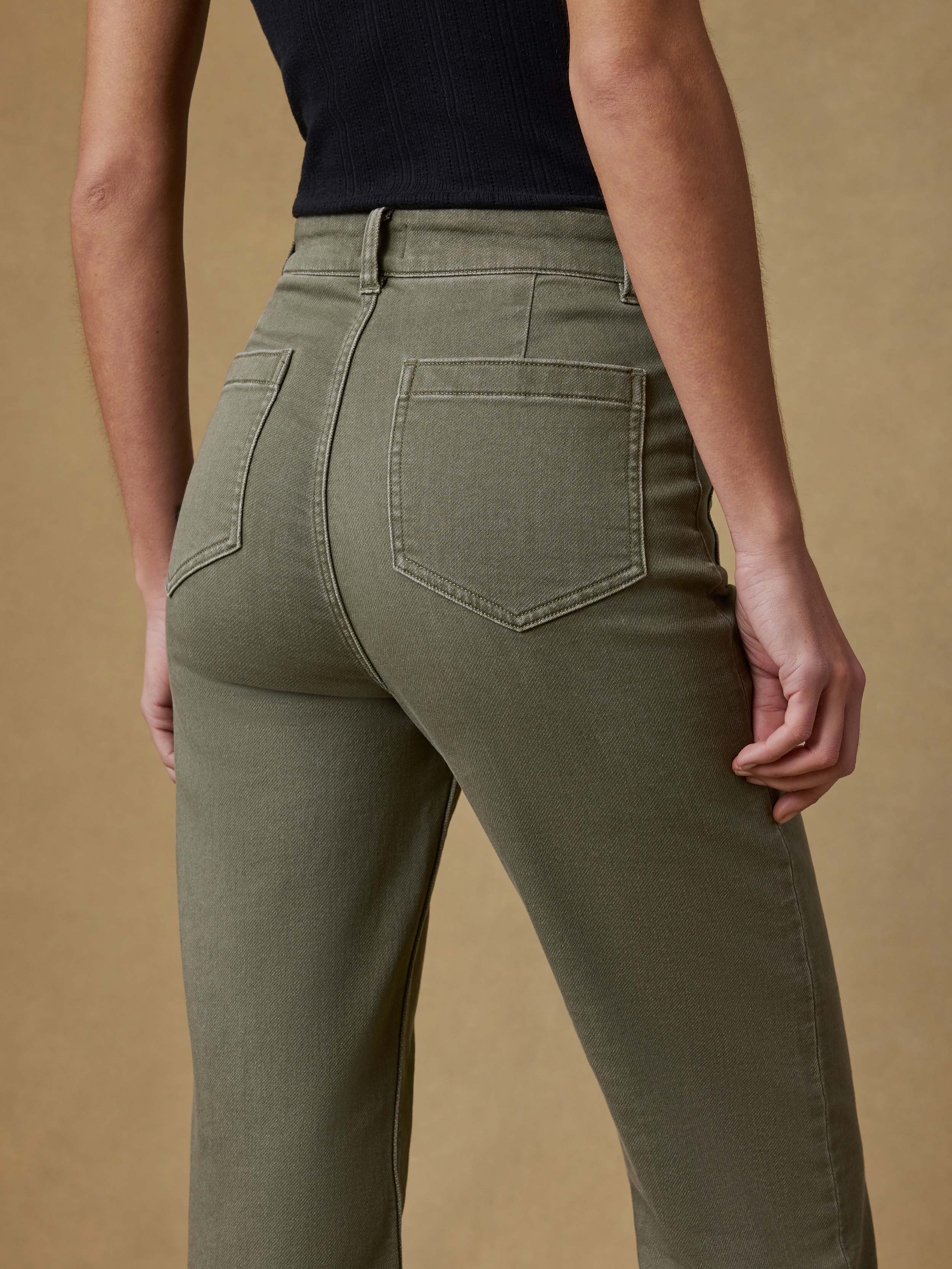 Stretch Terry Patch Pocket Pant - Island Olive - Image 5