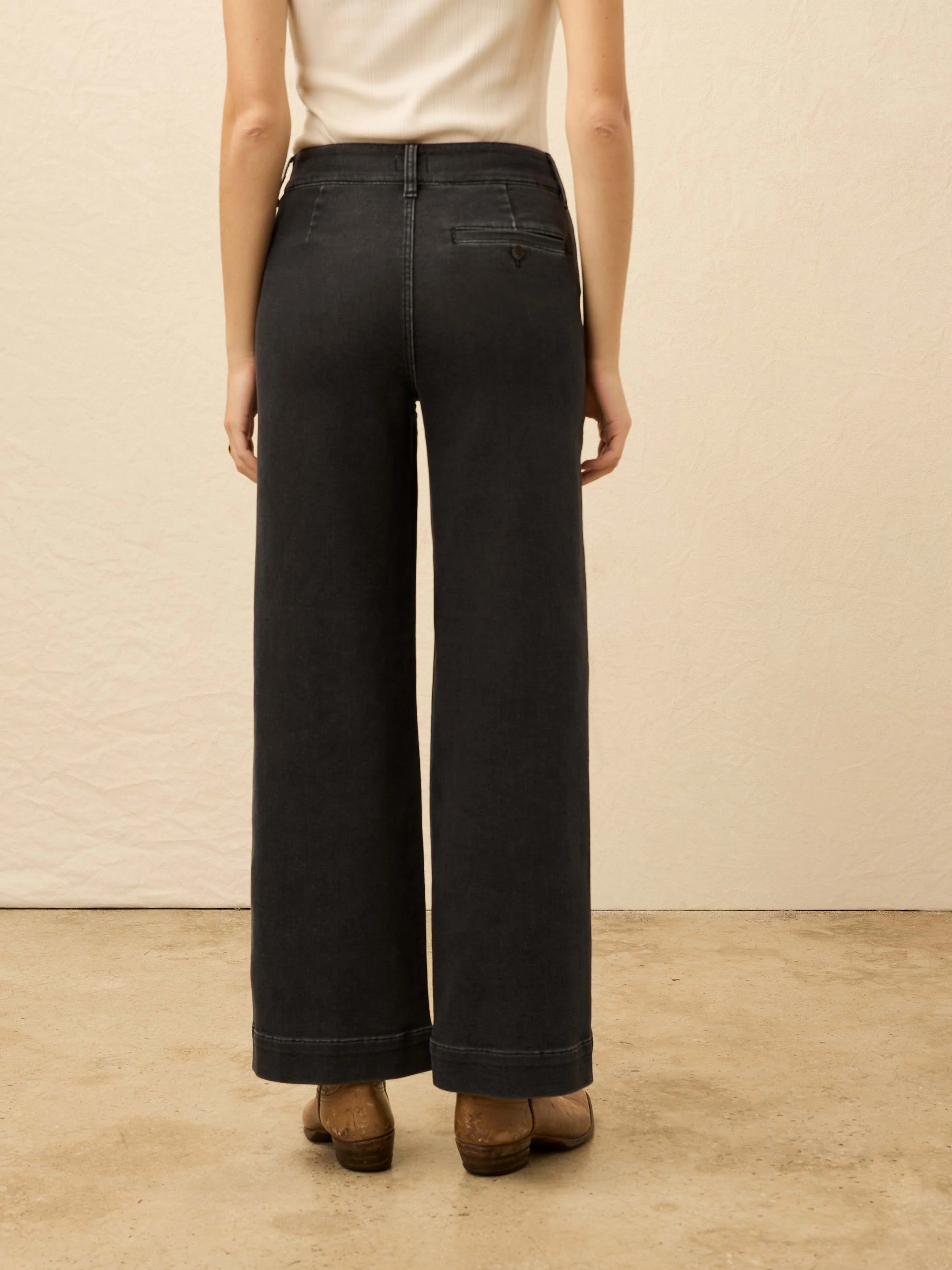Stretch Terry Sailor Trouser - Onyx Black - Image 4