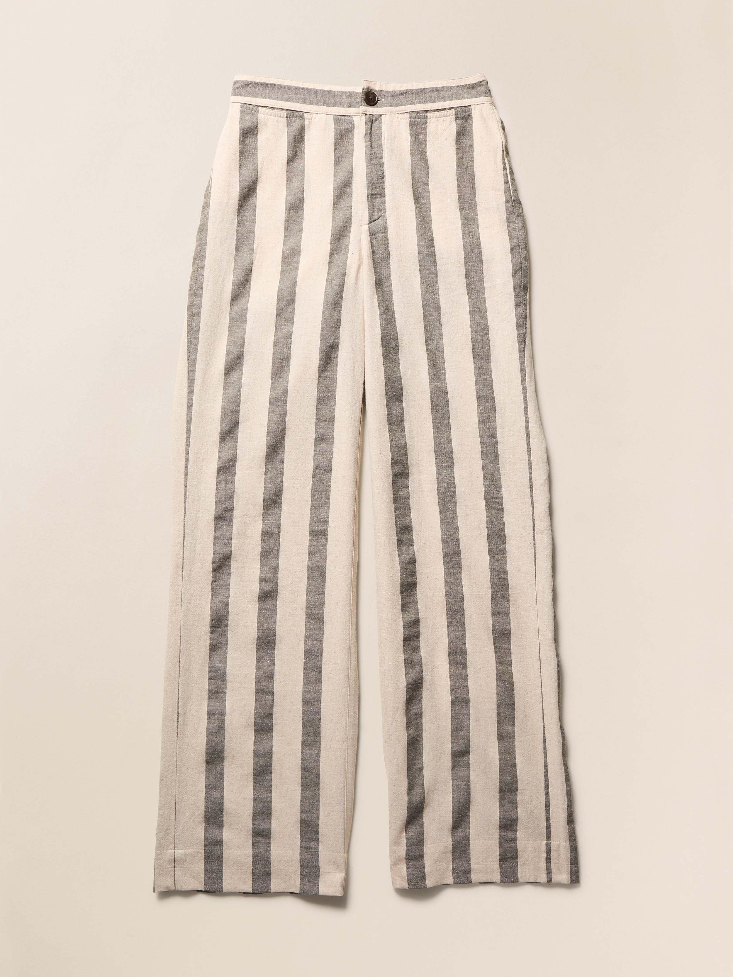 Sun Strider Cotton Linen Pant - Pine Bay Stripe - Image 7