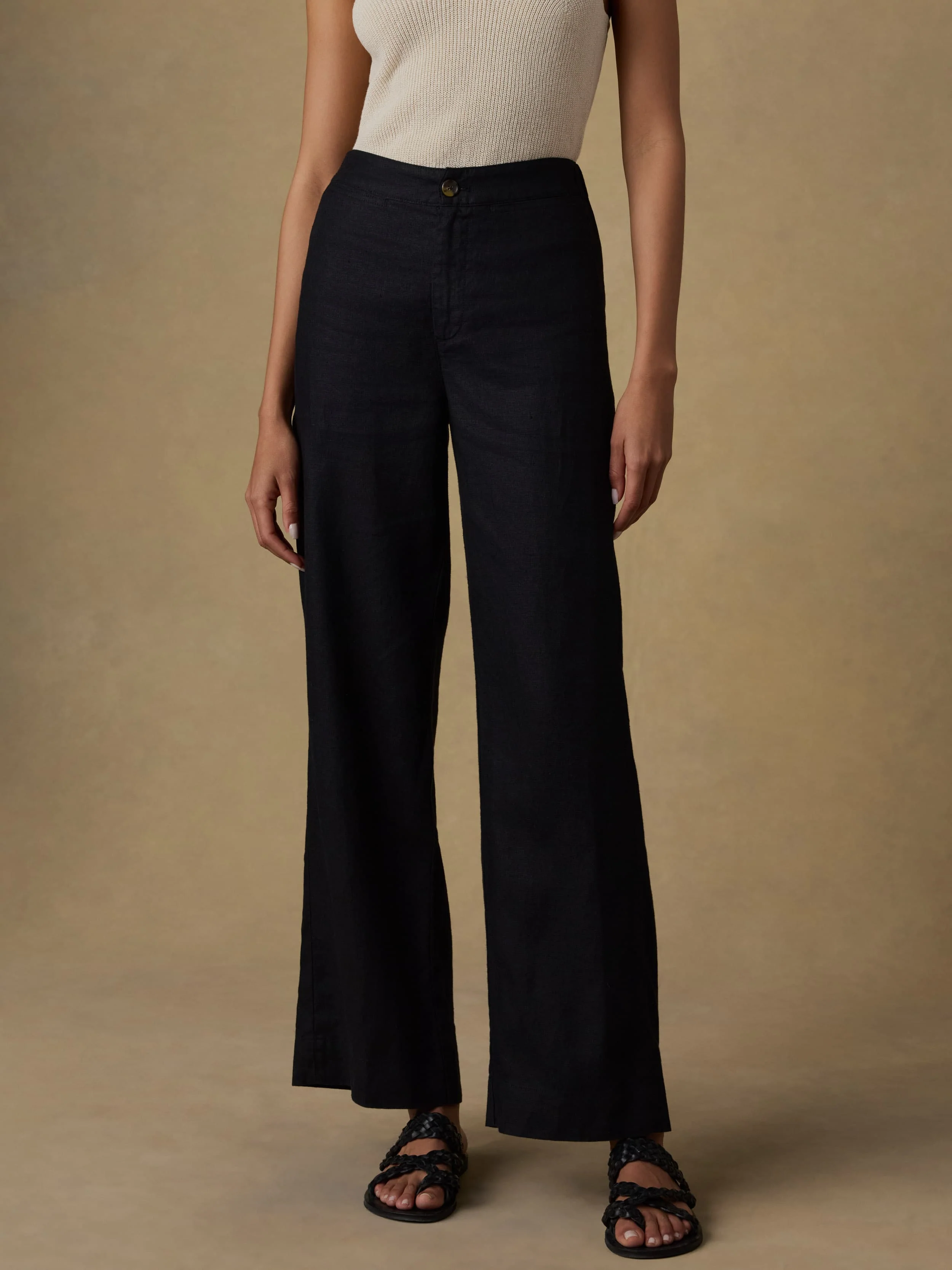 Sun Strider Linen Pant - Black - Image 2