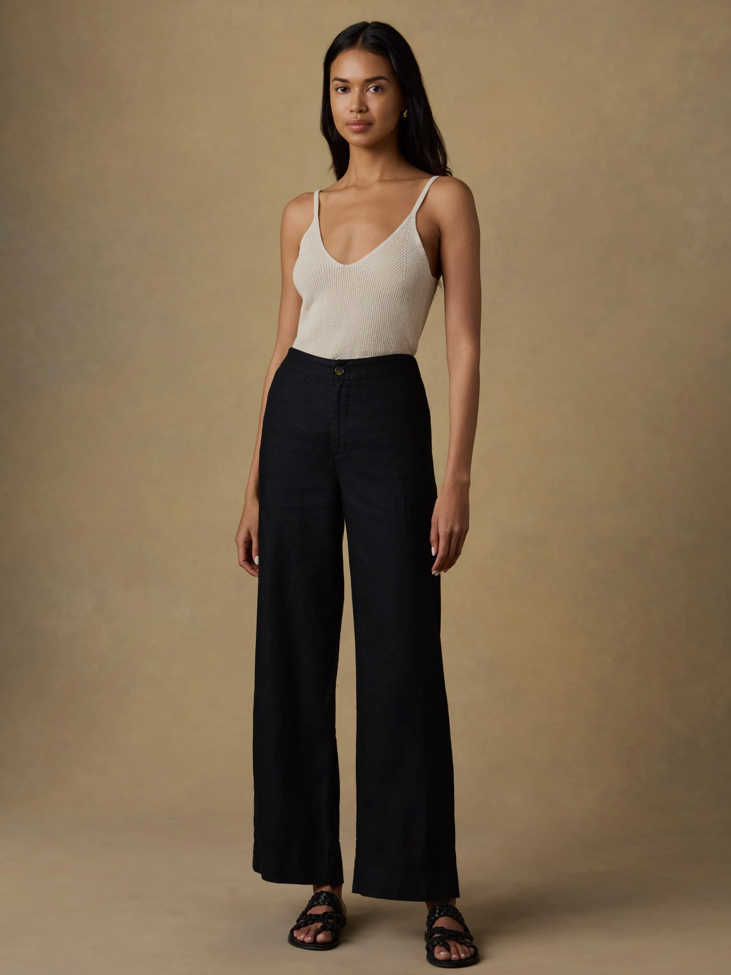 Sun Strider Linen Pant - Black - Image 3