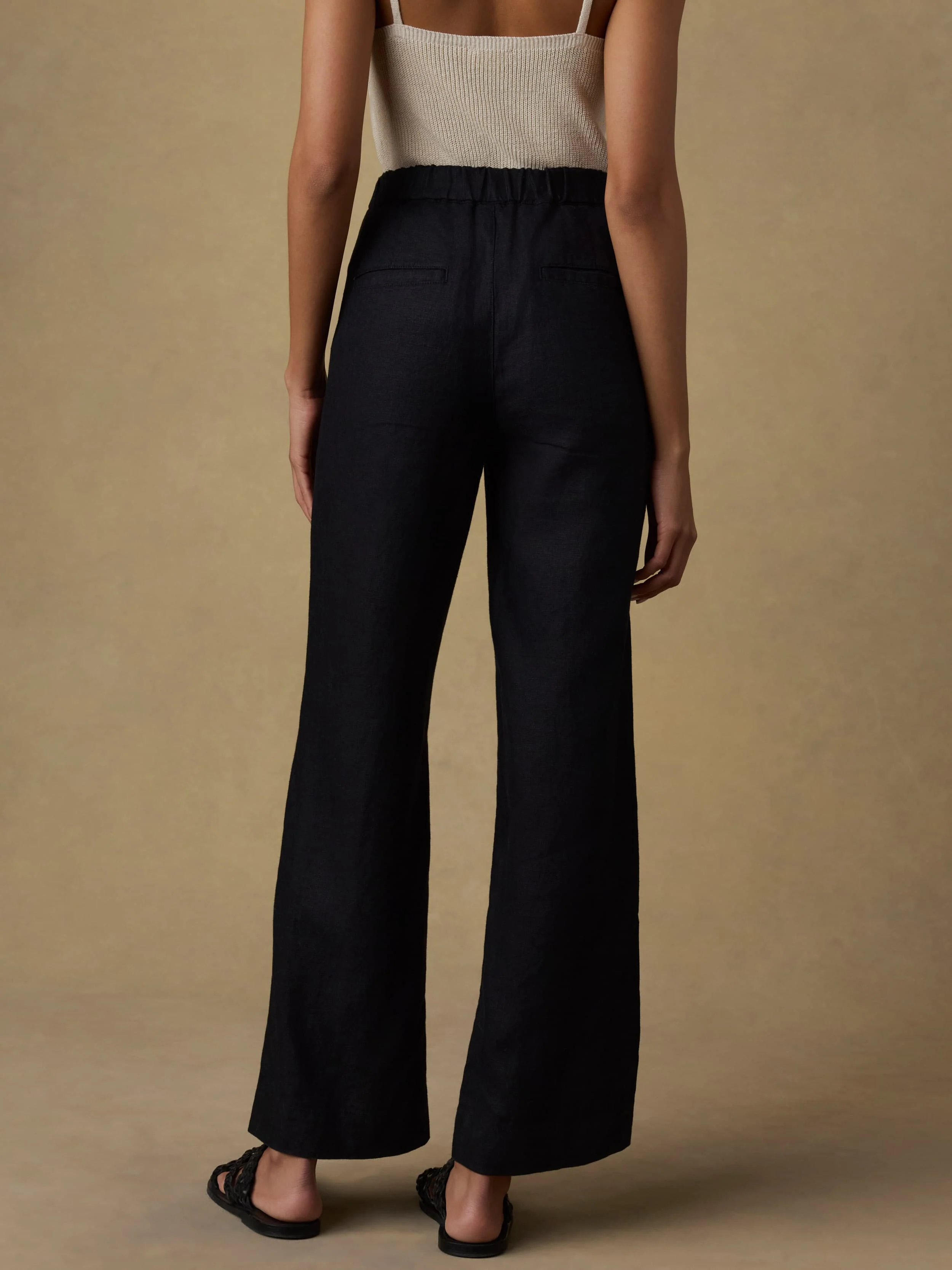 Sun Strider Linen Pant - Black - Image 4