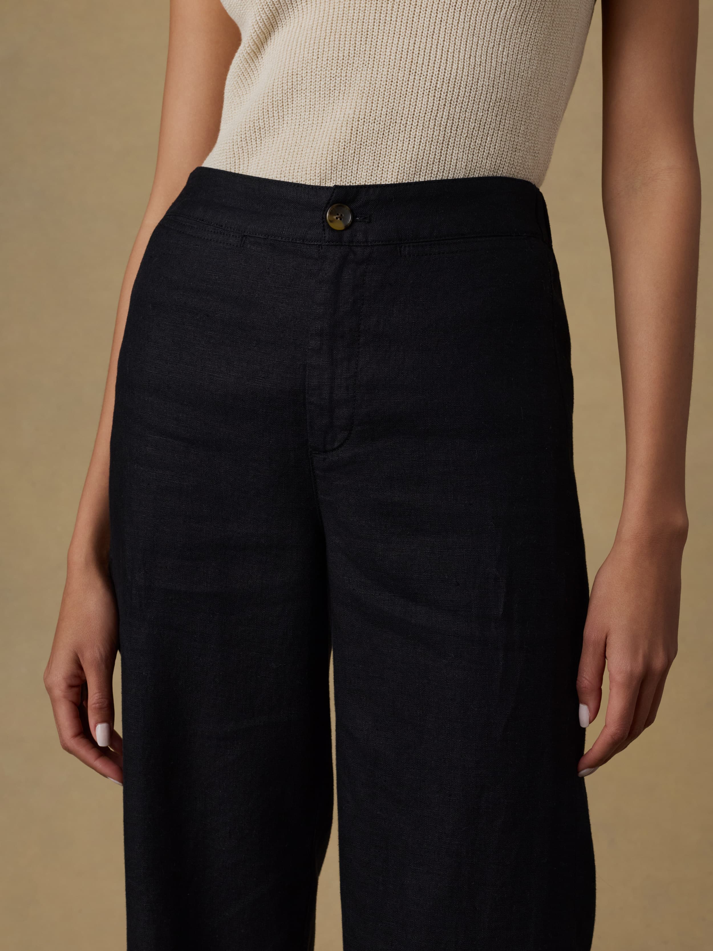 Sun Strider Linen Pant - Black - Image 5