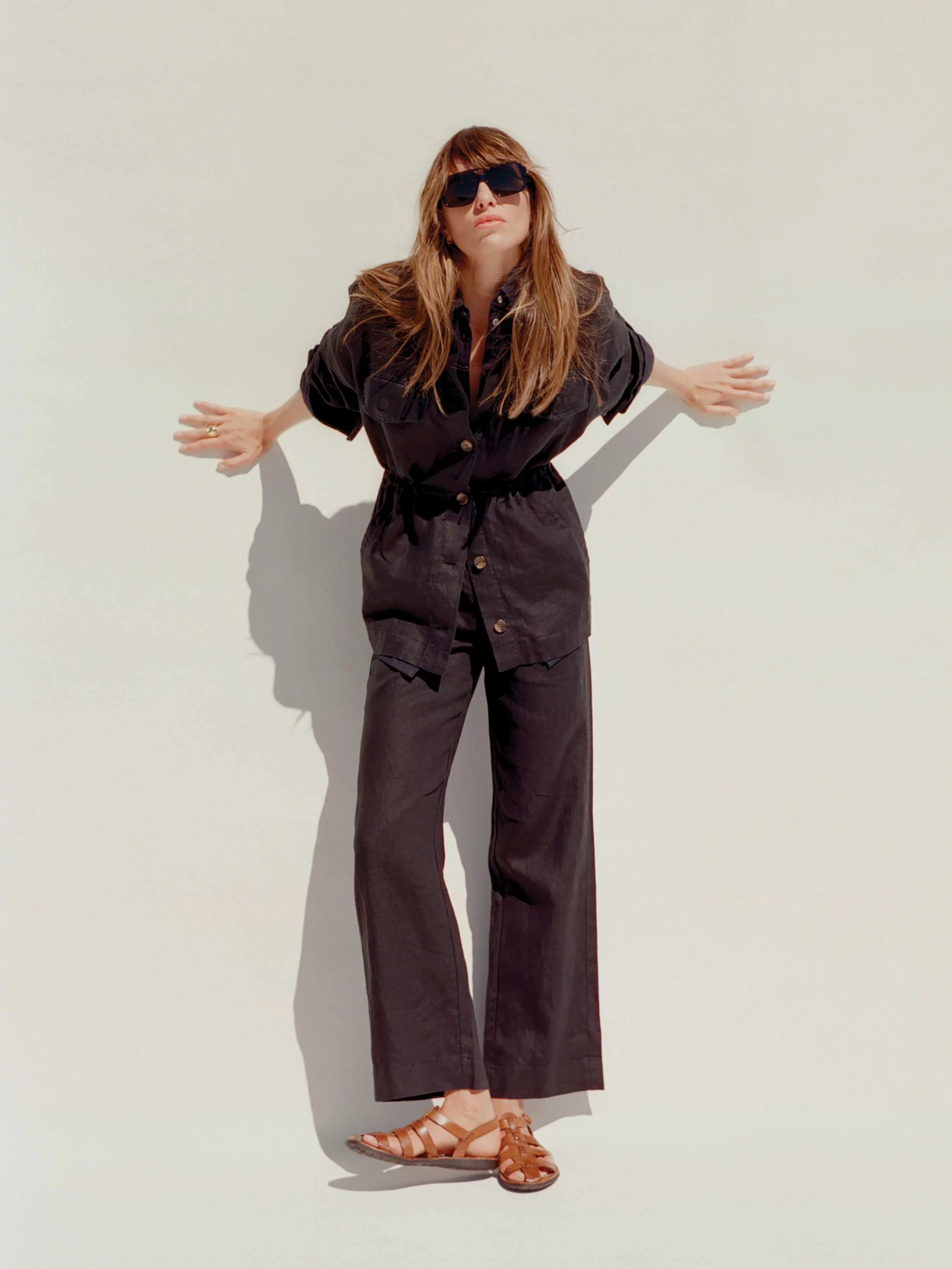 Sun Strider Linen Pant - Black - Image 7