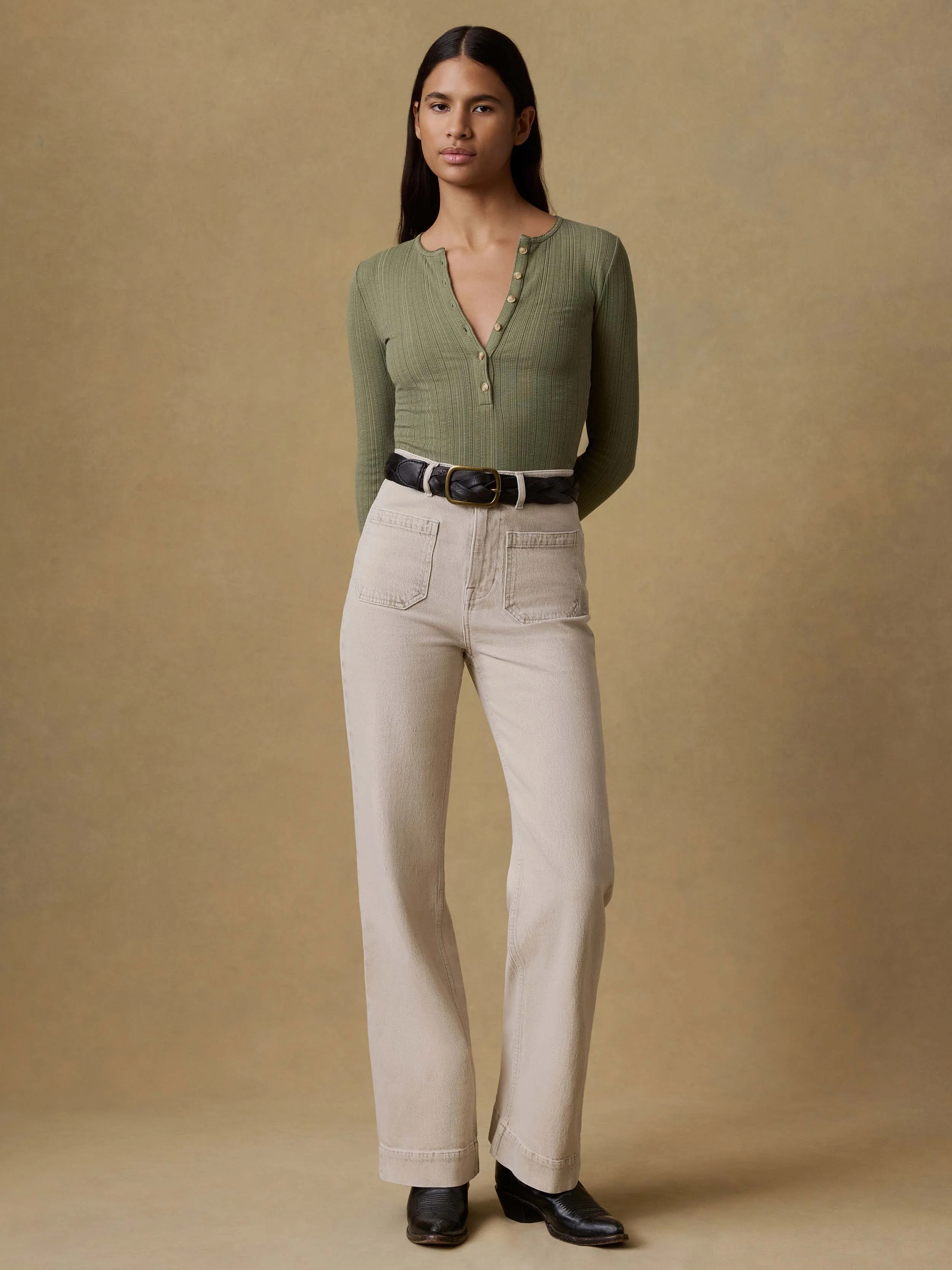 Sunfaded Denim Patch Pocket Pant - Sun Dune Wash - Image 3