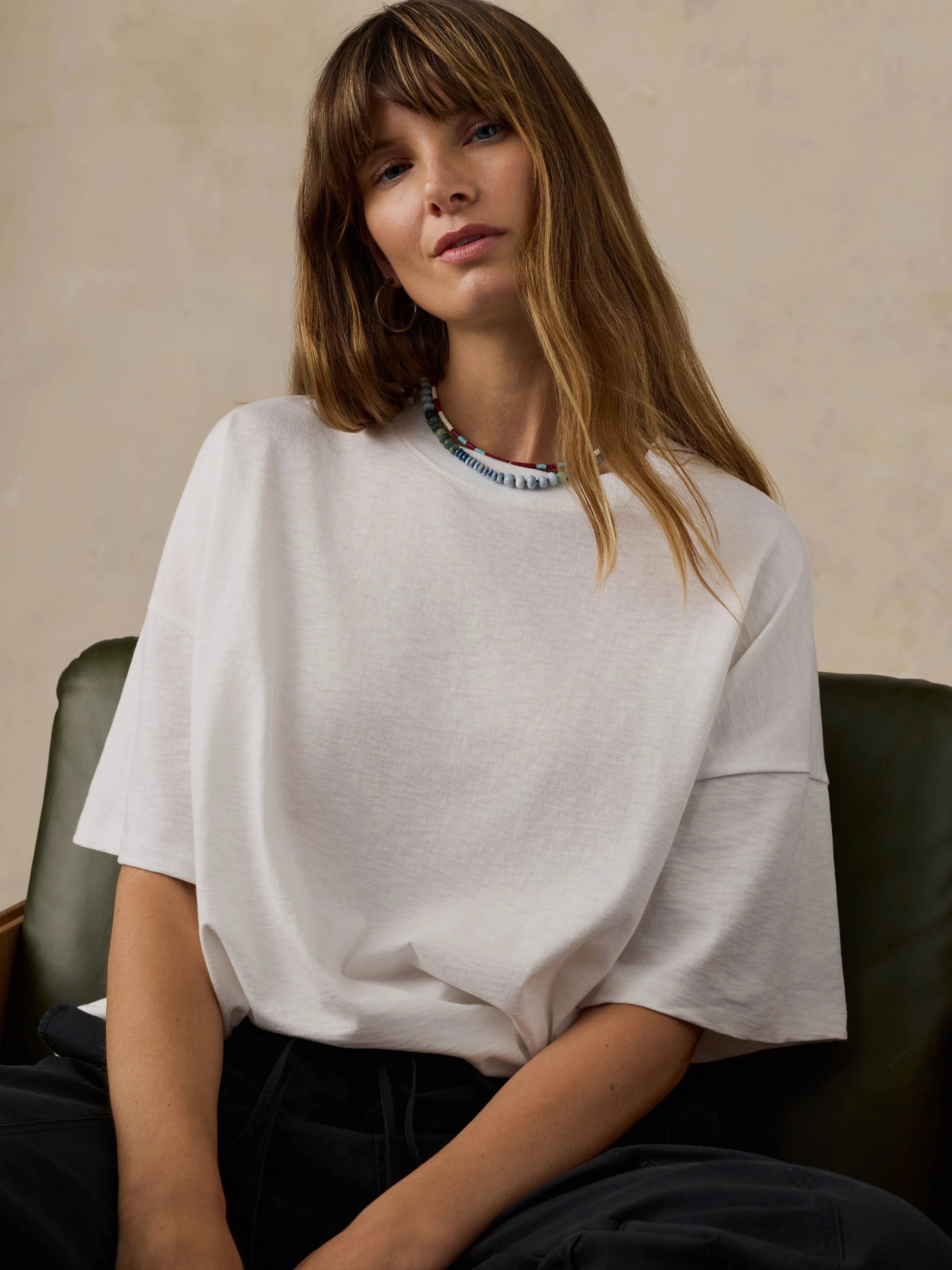 Sunwashed Boyfriend Tee - White - Image 2